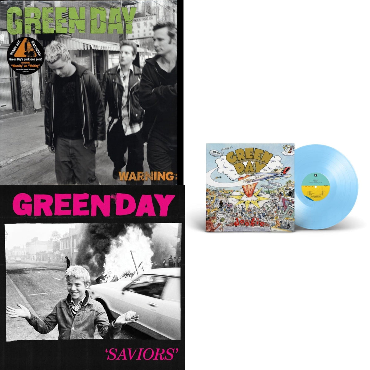 Warning & Dookie (X) (Baby Blue LP Vinyl) & Saviors (180G/Deluxe LP Vinyl)