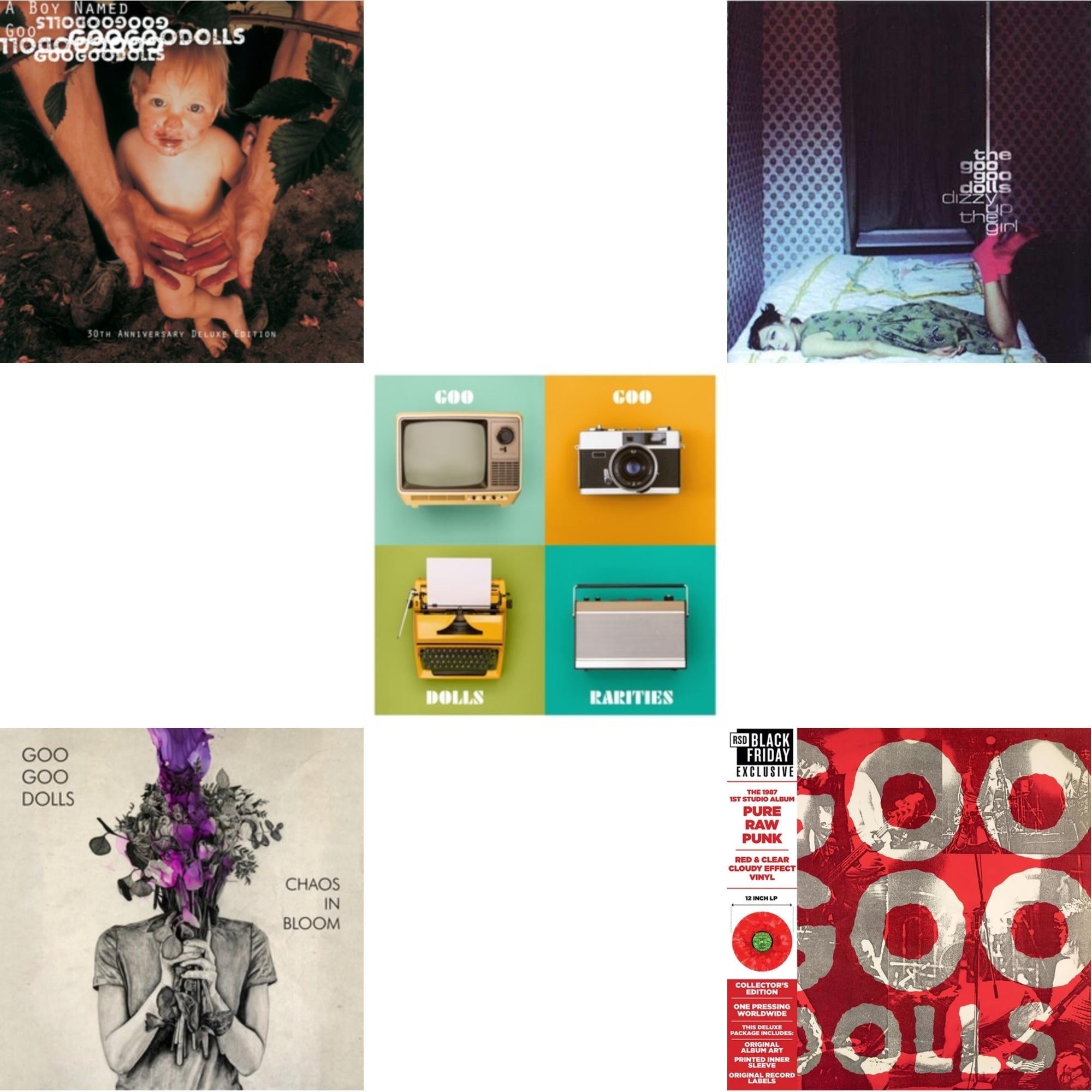 Boy Named Goo (X) (30Th Anniversary/Deluxe/2LP) & Chaos In Bloom & Rarities & Dizzy Up The Girl & Goo Goo Dolls (Red & Clear Cloud LP Vinyl)