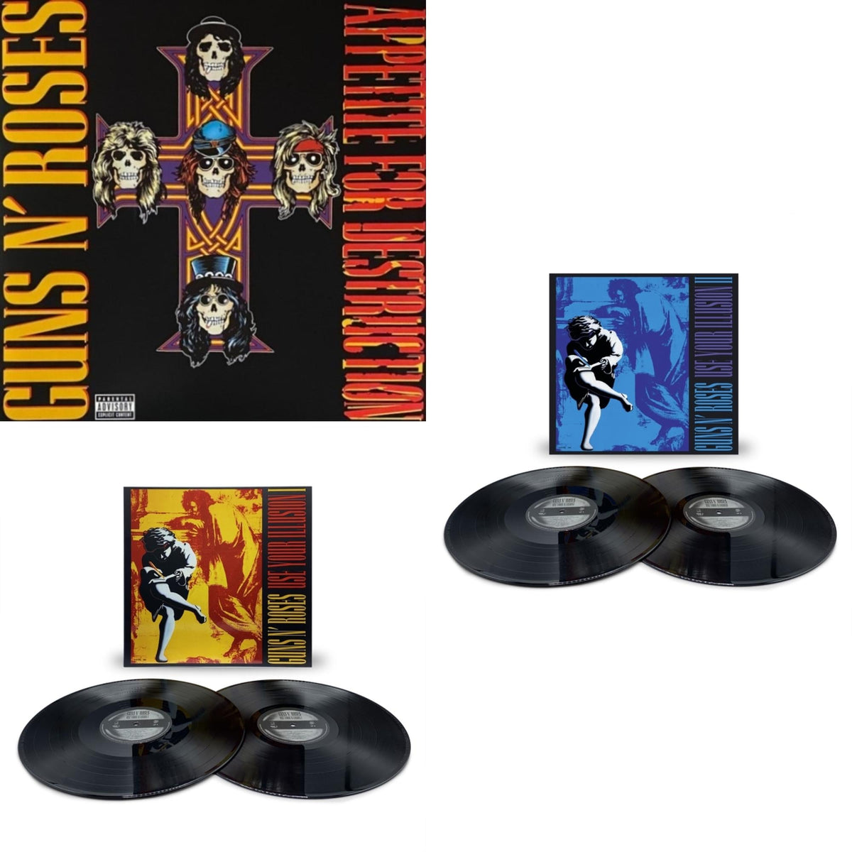 Guns N' Roses - Appetite For Destruction & Use Your Illusion I (X) (2LP) & Use Your Illusion Ii (X) (2LP)