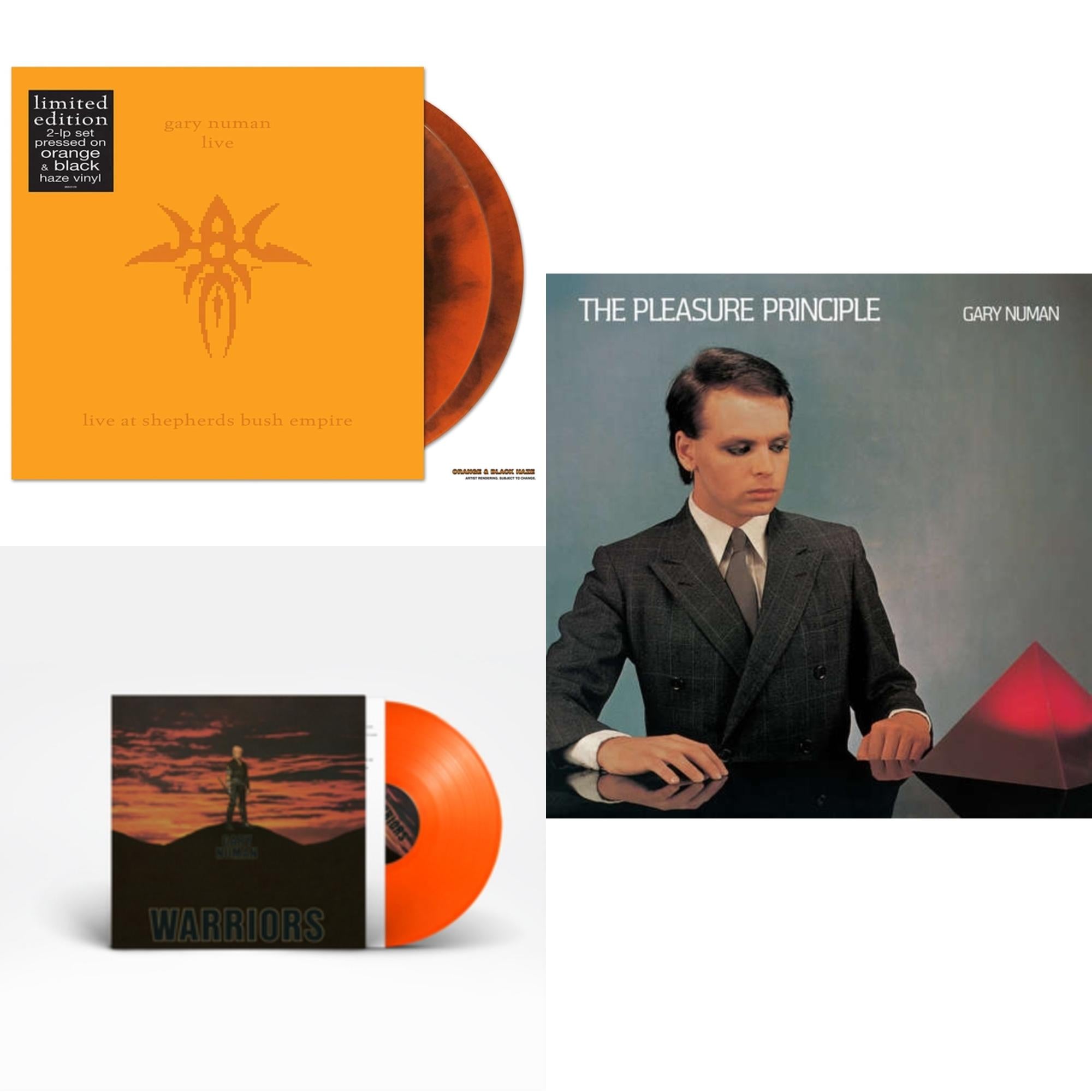 Live At Shepherds Bush Empire (Orange/Black Haze Vinyl/2LP) & Pleasure Principle & Warriors (Orange LP Vinyl)