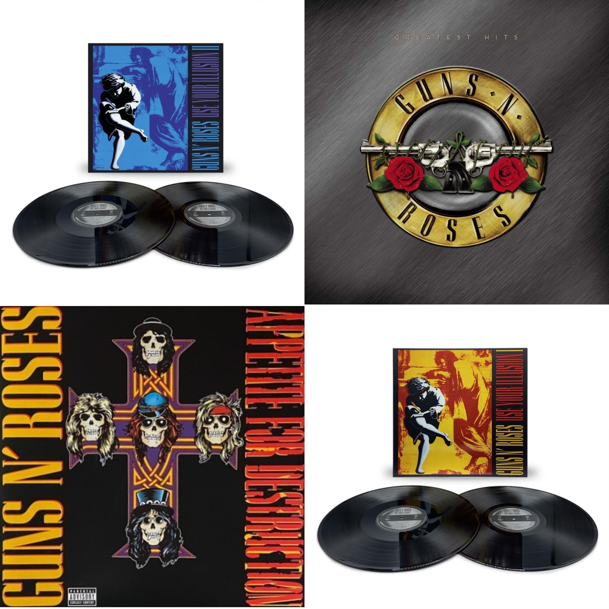 Guns N' Roses - Use Your Illusion Ii (X) (2LP) & Greatest Hits (2LP) & Appetite For Destruction & Use Your Illusion I (X) (2LP)