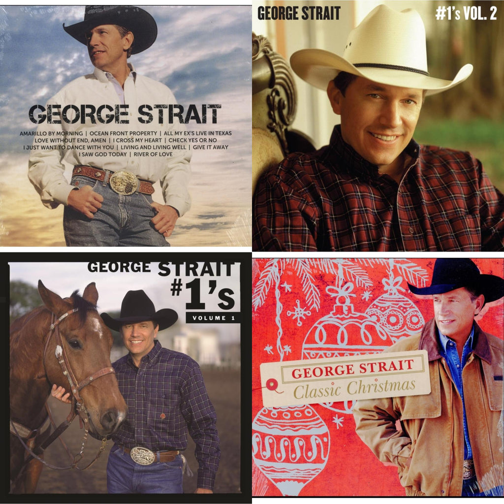 George Strait - #1'S Volume 1 (Blue LP Vinyl) & #1'S Volume 2 (Tan LP Vinyl) & Icon & Classic Christmas (LP)