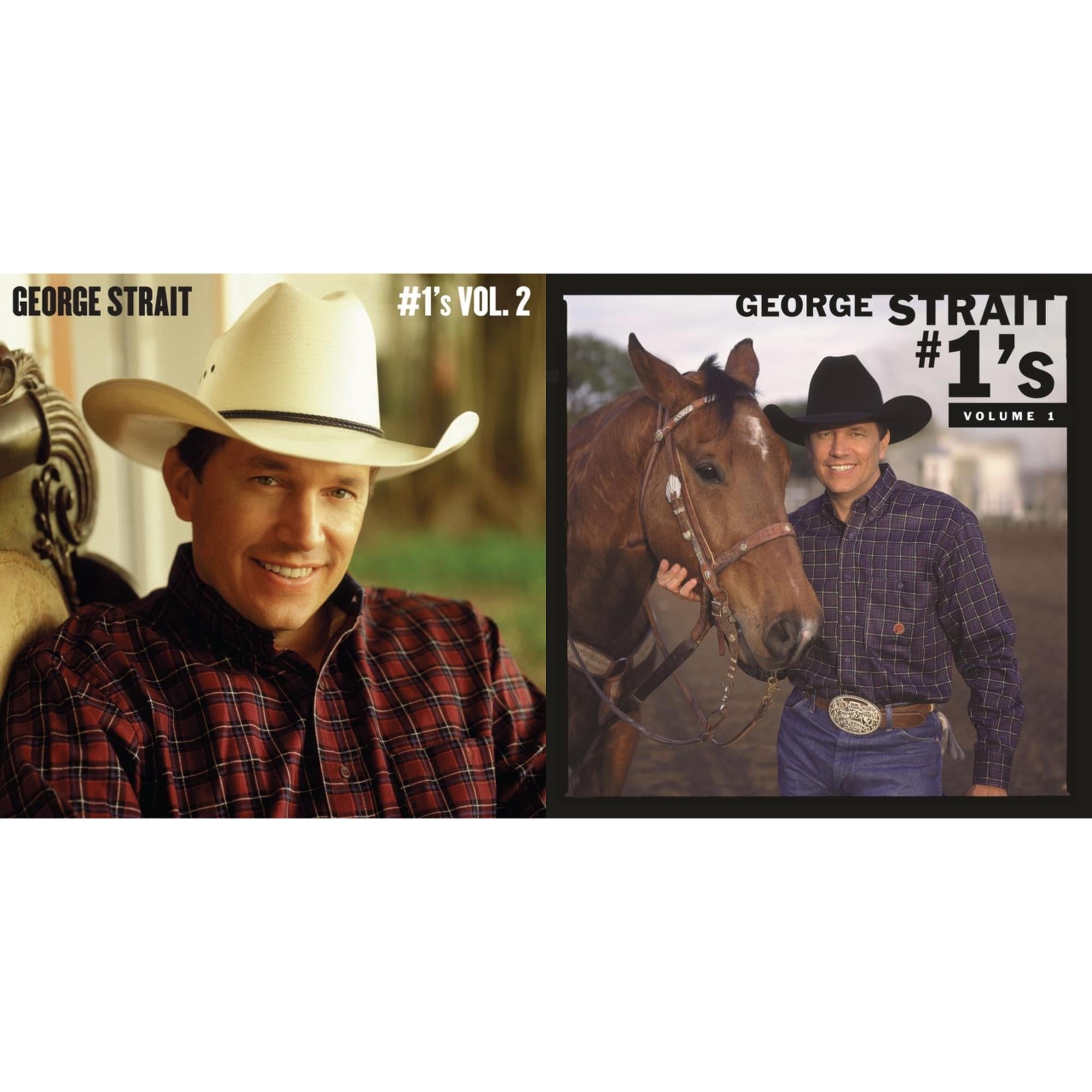 George Strait - #1'S Volume 2 (Tan LP Vinyl) & #1'S Volume 1 (Blue LP Vinyl)