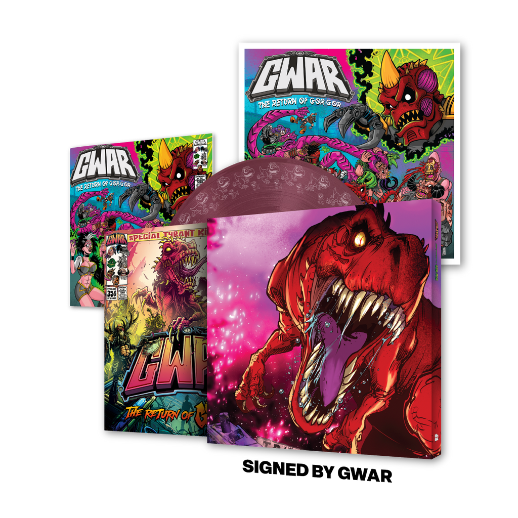 GWAR The Return of Gor Gor Signed Platinum Edition Comic Book + Vinyl LP (Limited Edition Fruit Punch) Vinyl Record