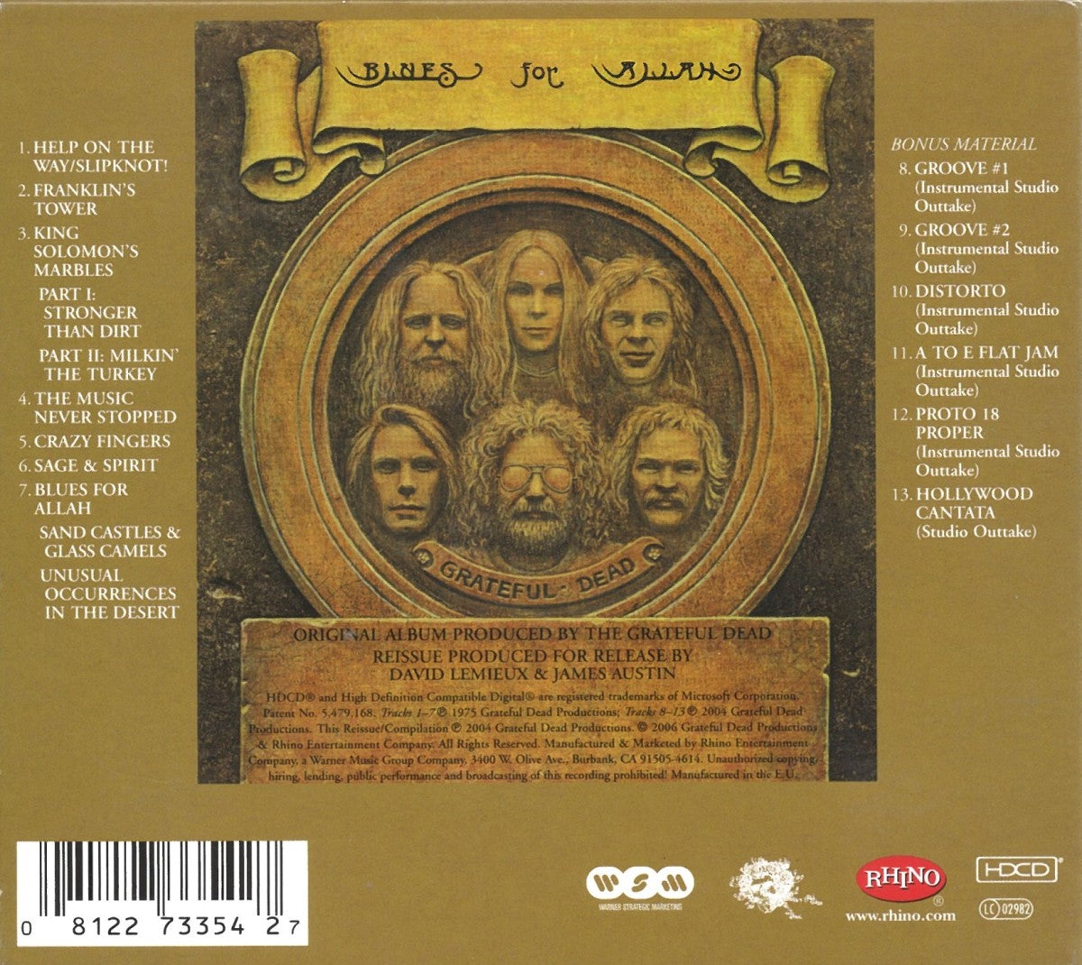 Grateful Dead – Blues For Allah: Expanded & Remastered Music CD