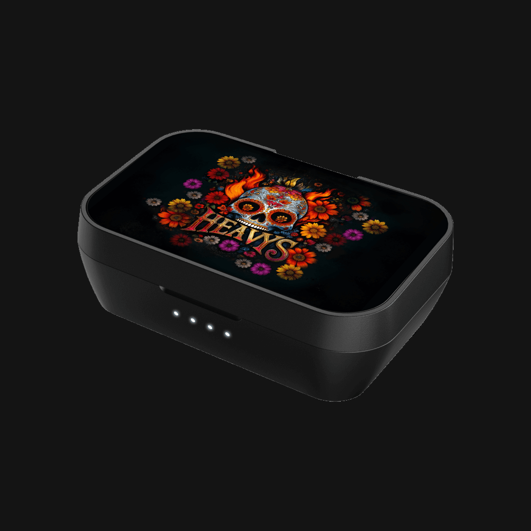 Sugar Skull Shell for Heavys EarBuds Case