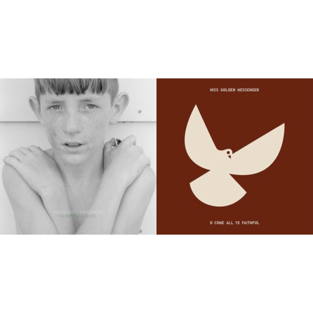 Hiss Golden Messenger - Heart Like A Levee (Gray & Black Marble LP Vinyl) & O Come All Ye Faithful (Bone Green Red Splatter LP Vinyl)