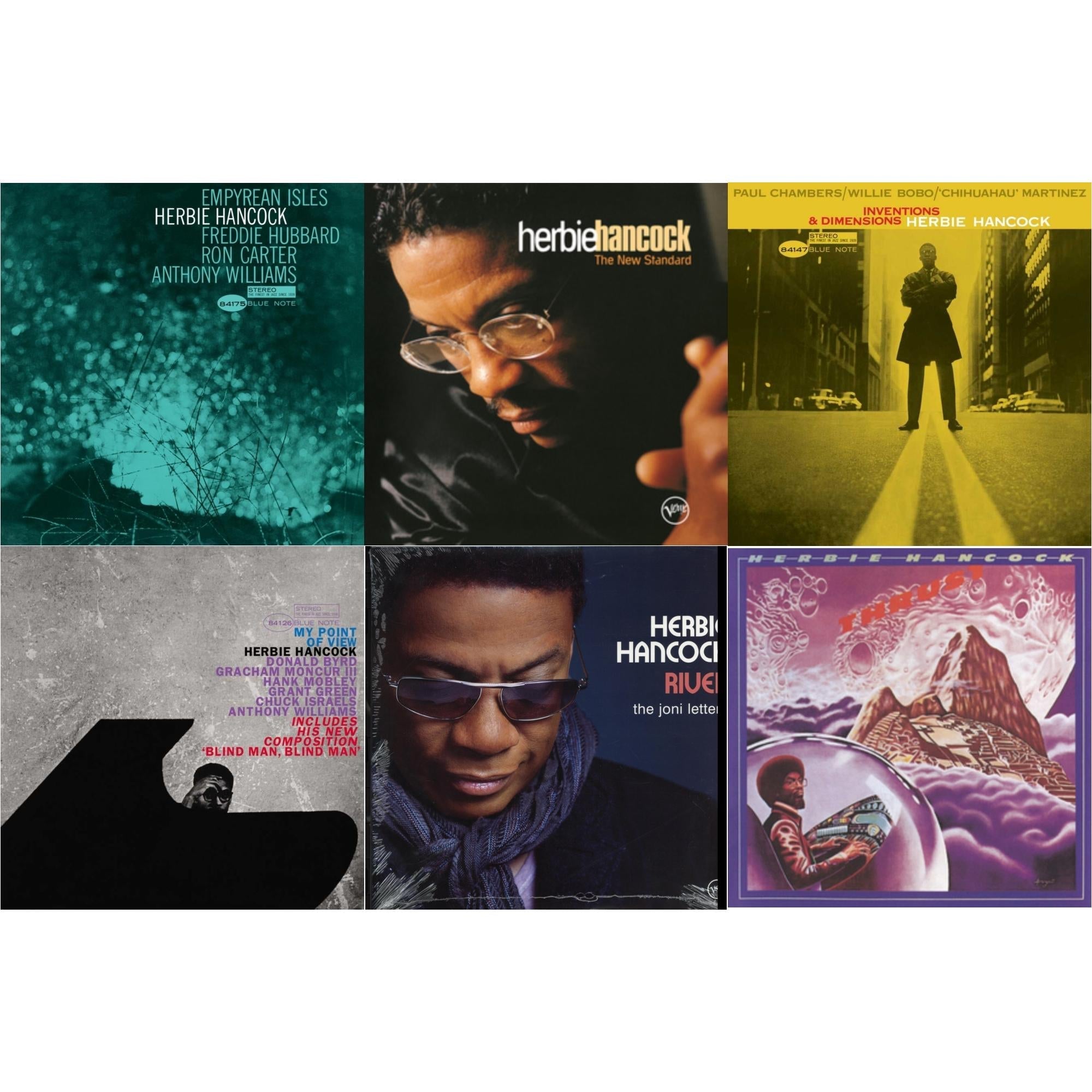 Empyrean Isles (Blue Note Classic LP Vinyl Series) & New Standard (Verve By Request Series) (2LP) & Inventions & Dimensions & My Point Of View (Blue Note Tone Poet Series) & River: The Joni Letters (2LP) & Thrust (180G)