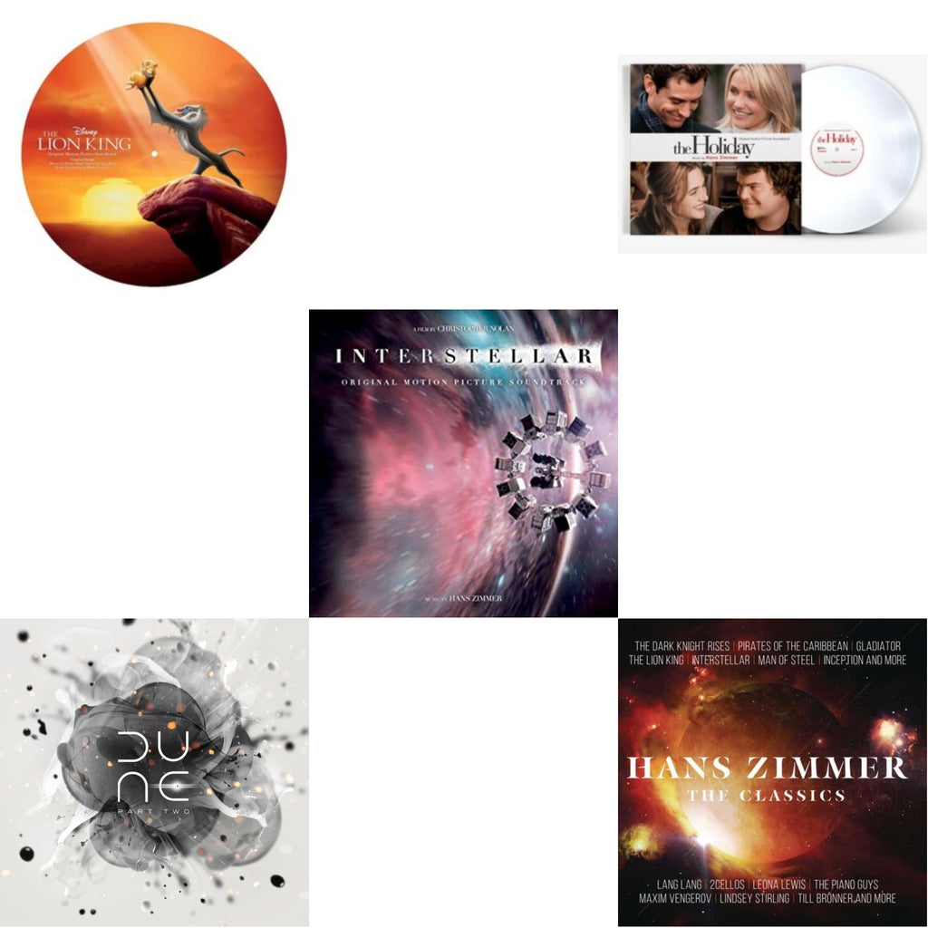 Hans Zimmer - Lion King Ost (Picture Disc) & Dune: Part Two Ost (2LP/140G) & Interstellar Ost & Holiday Ost (White LP Vinyl) & Classics (2LP/180G/Gatefold)