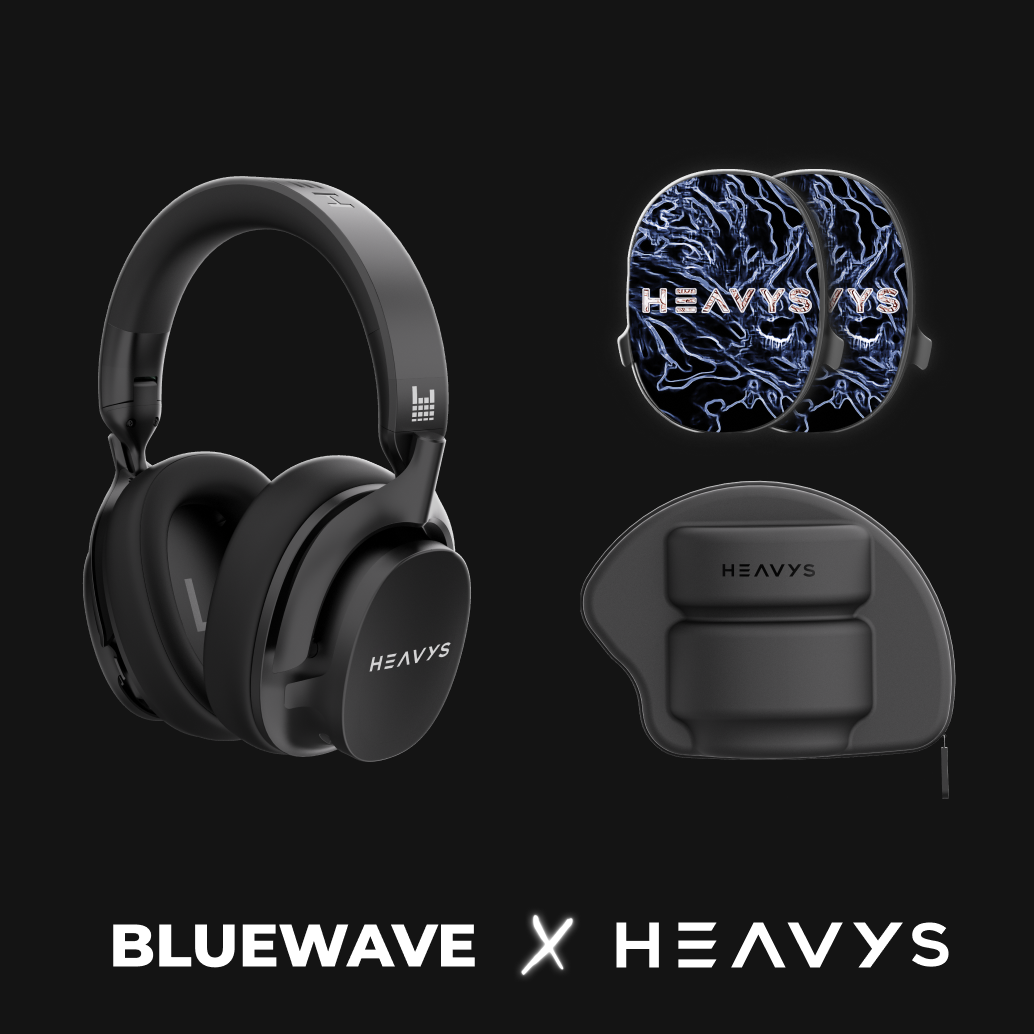Bluewave Summer Edition by Artist T1M Limited Edition HEAVYS Headphone Shells & Headphone Bundle