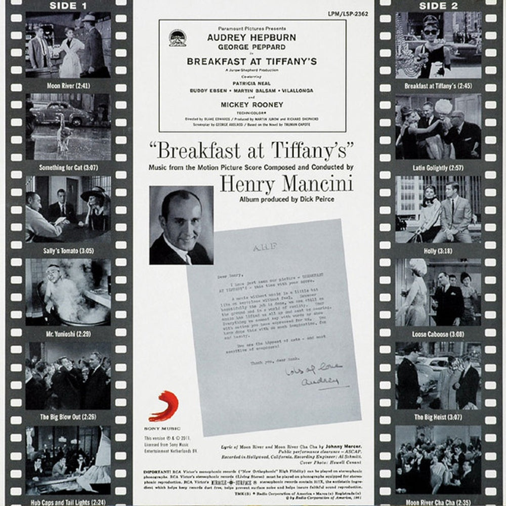 Henry Mancini – Breakfast at Tiffany's (LP Vinyl) Vinyl Record