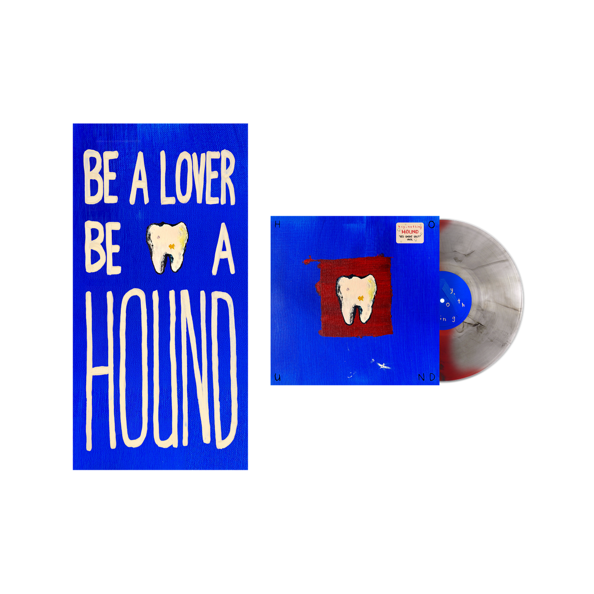 Hey, Nothing – Hound (Red Smoke Split Color LP Vinyl) Vinyl Record