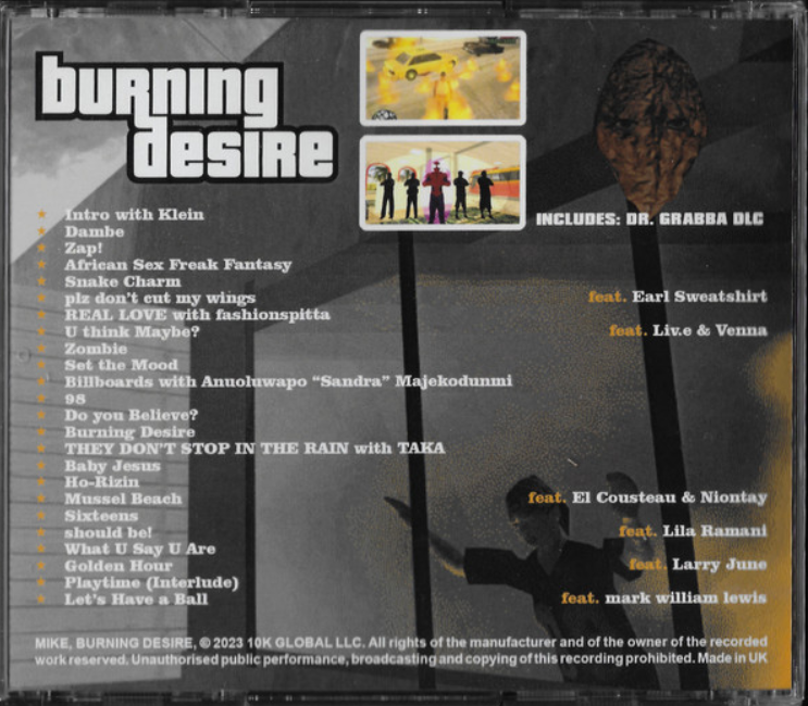 Mike - Burning Desire Music CD