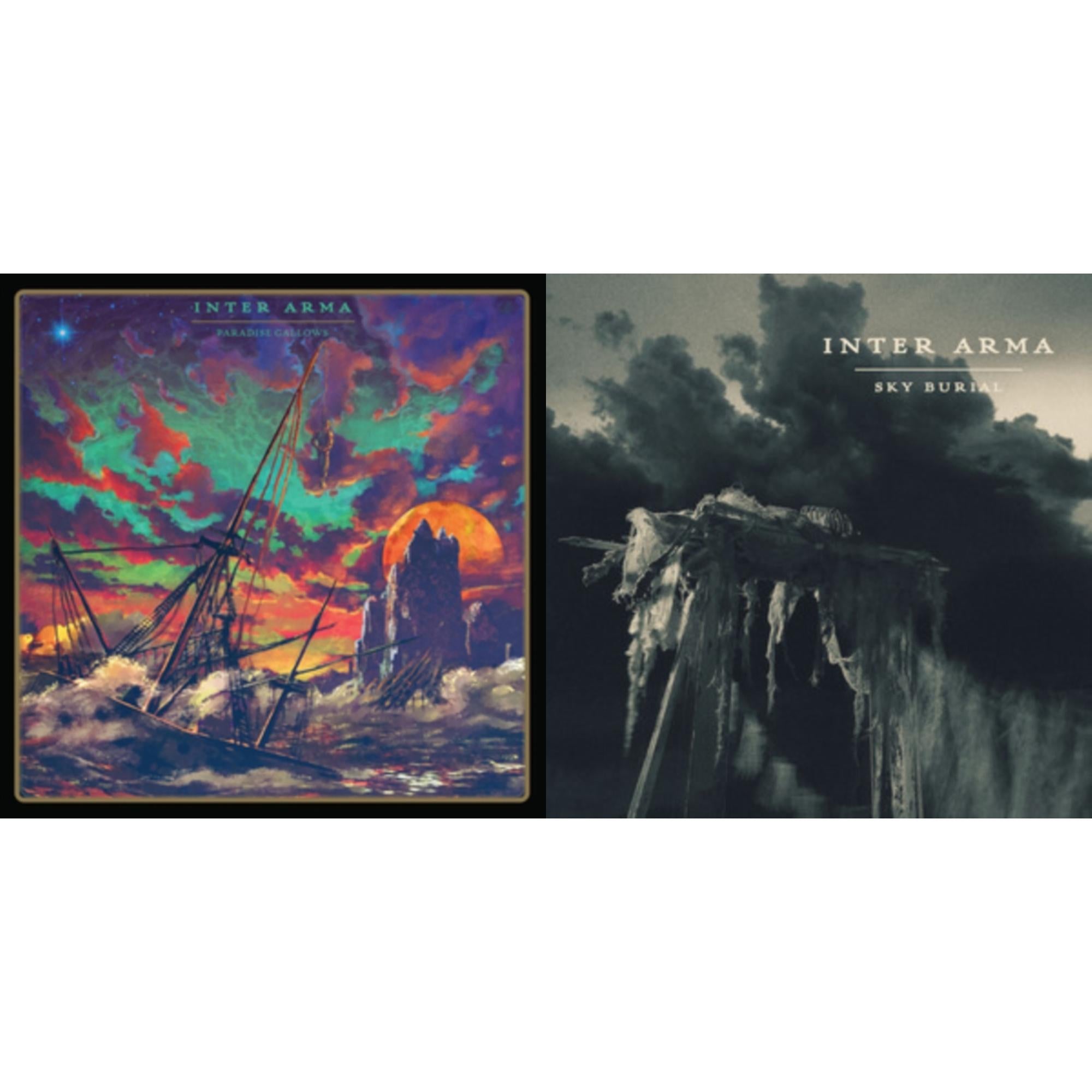 Inter Arma - Paradise Gallows (Mint Green & Grimace Purple Galaxy Merge Vinyl/2LP) & Sky Burial (Coke Bottle Green With Aqua Blue, Bone White & Silver Splatter LP Vinyl)