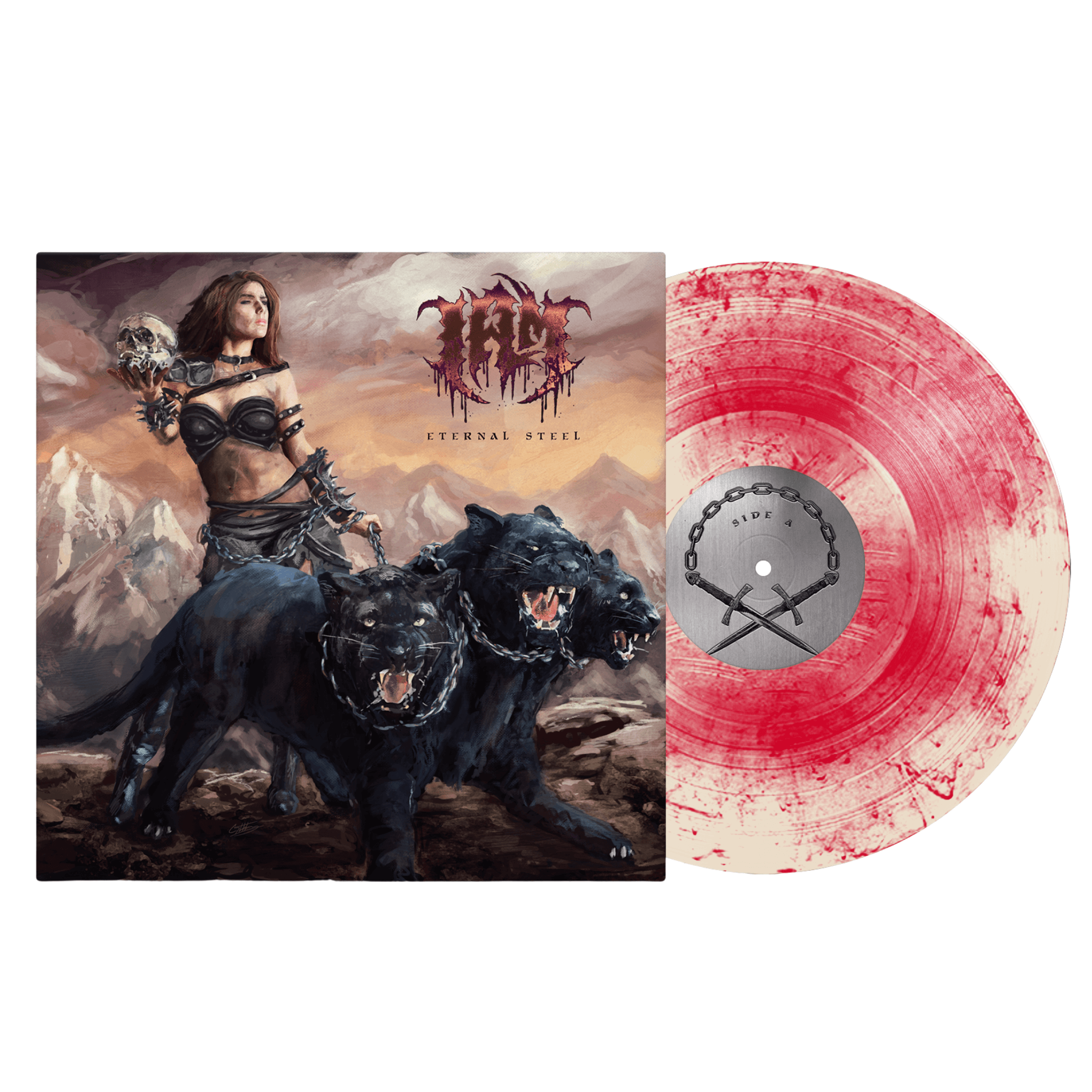 I AM - Eternal Steel Marble Bone Red Vinyl Record