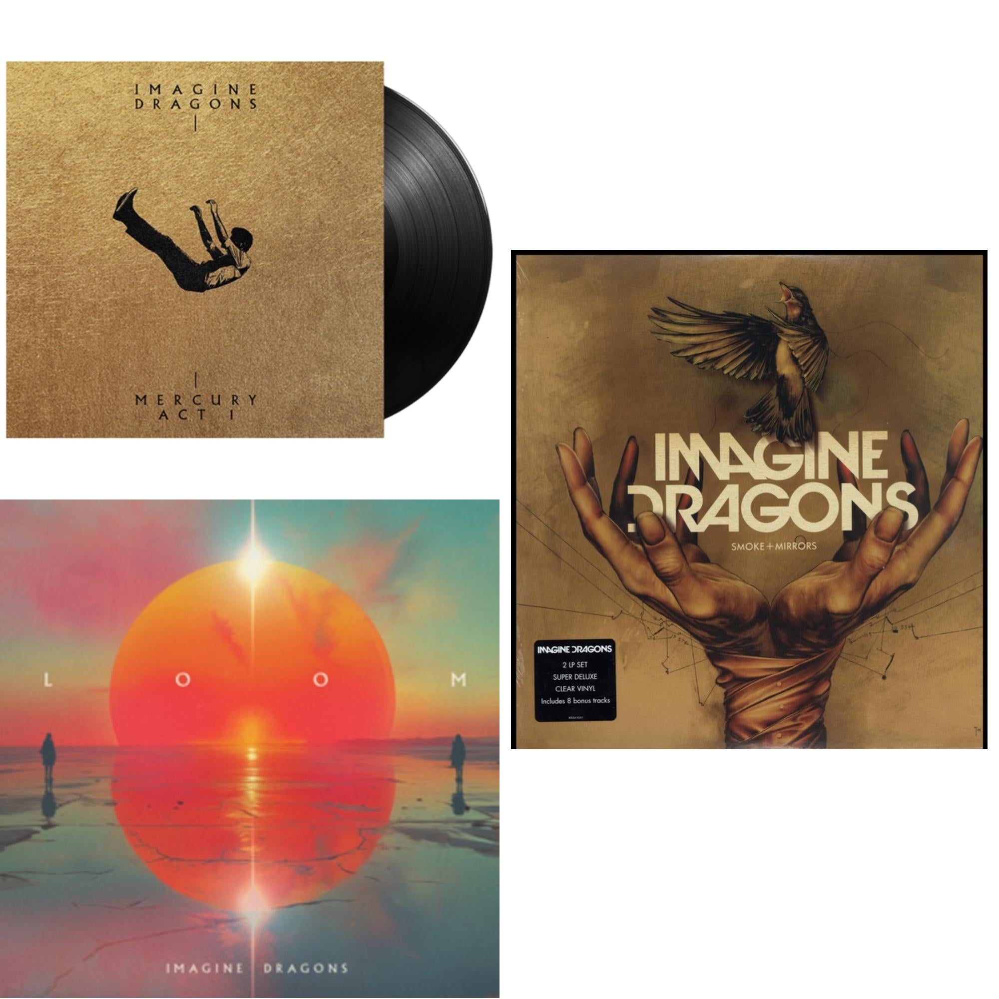 Mercury – Act 1 & Loom (Translucent Coke Bottle Green LP Vinyl) & Smoke + Mirrors (Deluxe Edition)