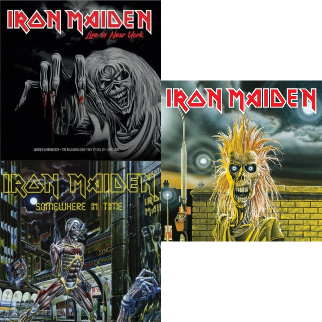 Iron Maiden (2015 Remaster) & Somewhere In Time & Live In New York (Yellow LP Vinyl)