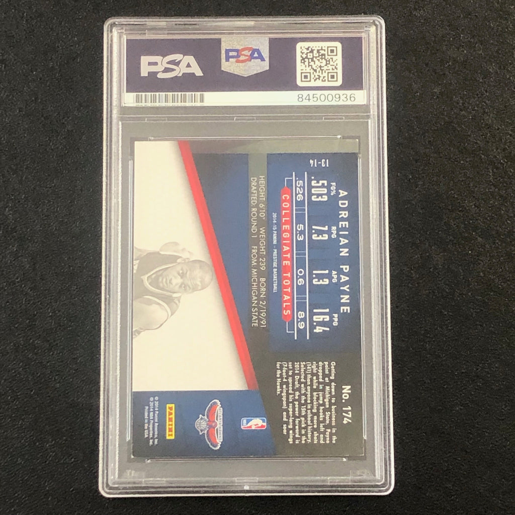 2014-15 Panini Prestige #174 Adreian Payne Signed Card AUTO 10 PSA Slabbed RC Hawks