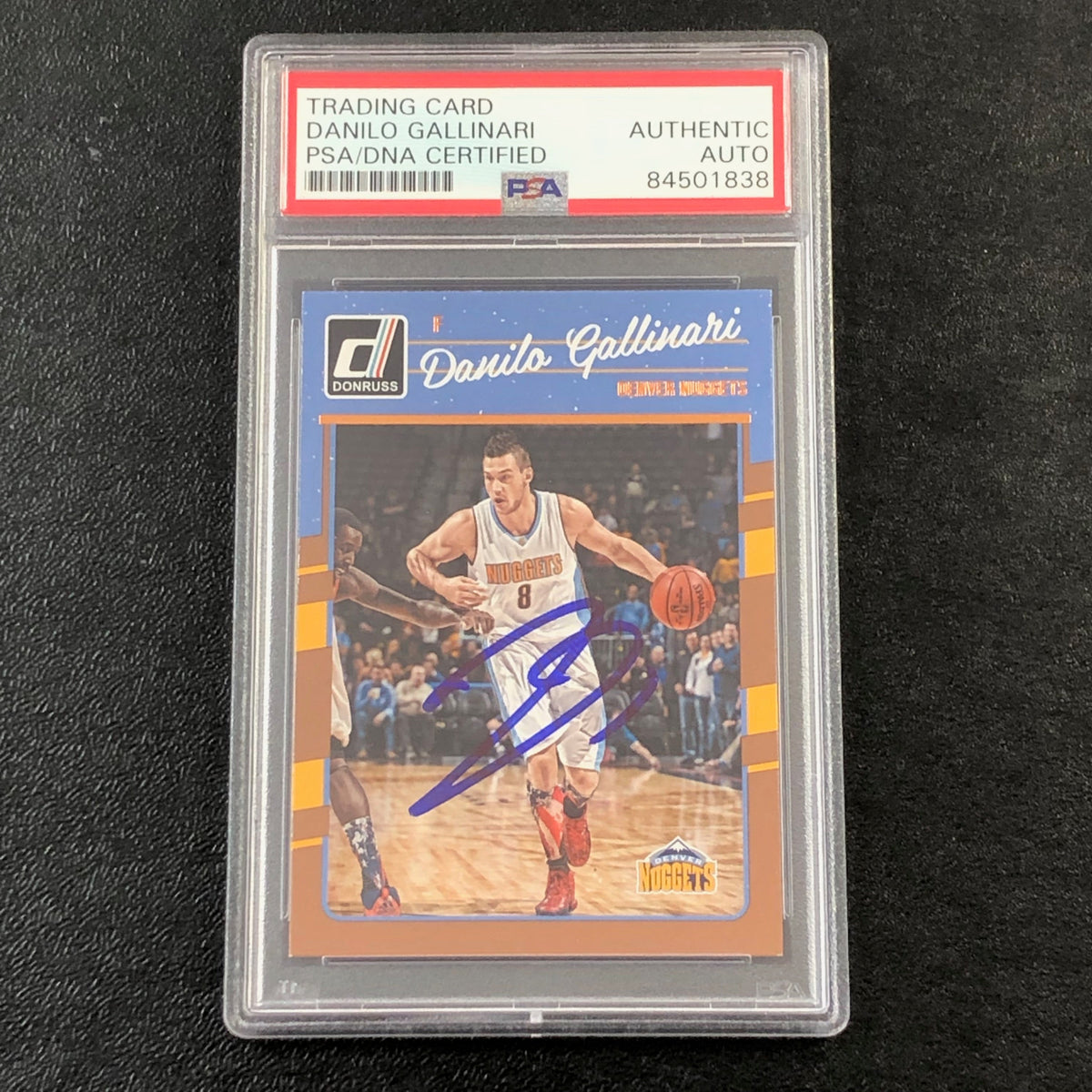 2016-17 Donruss Basketball #87 Danilo Gallinari Signed AUTO PSA Slabbed Nuggets