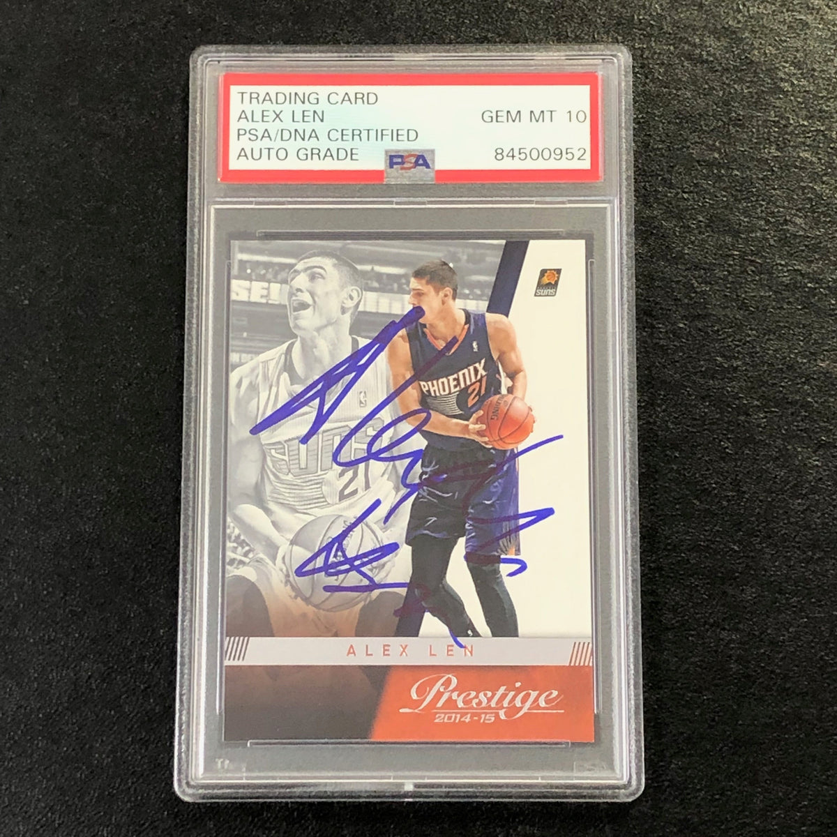 2014-15 Panini Prestige #24 ALEX LEN Signed Card AUTO 10 PSA Slabbed Suns