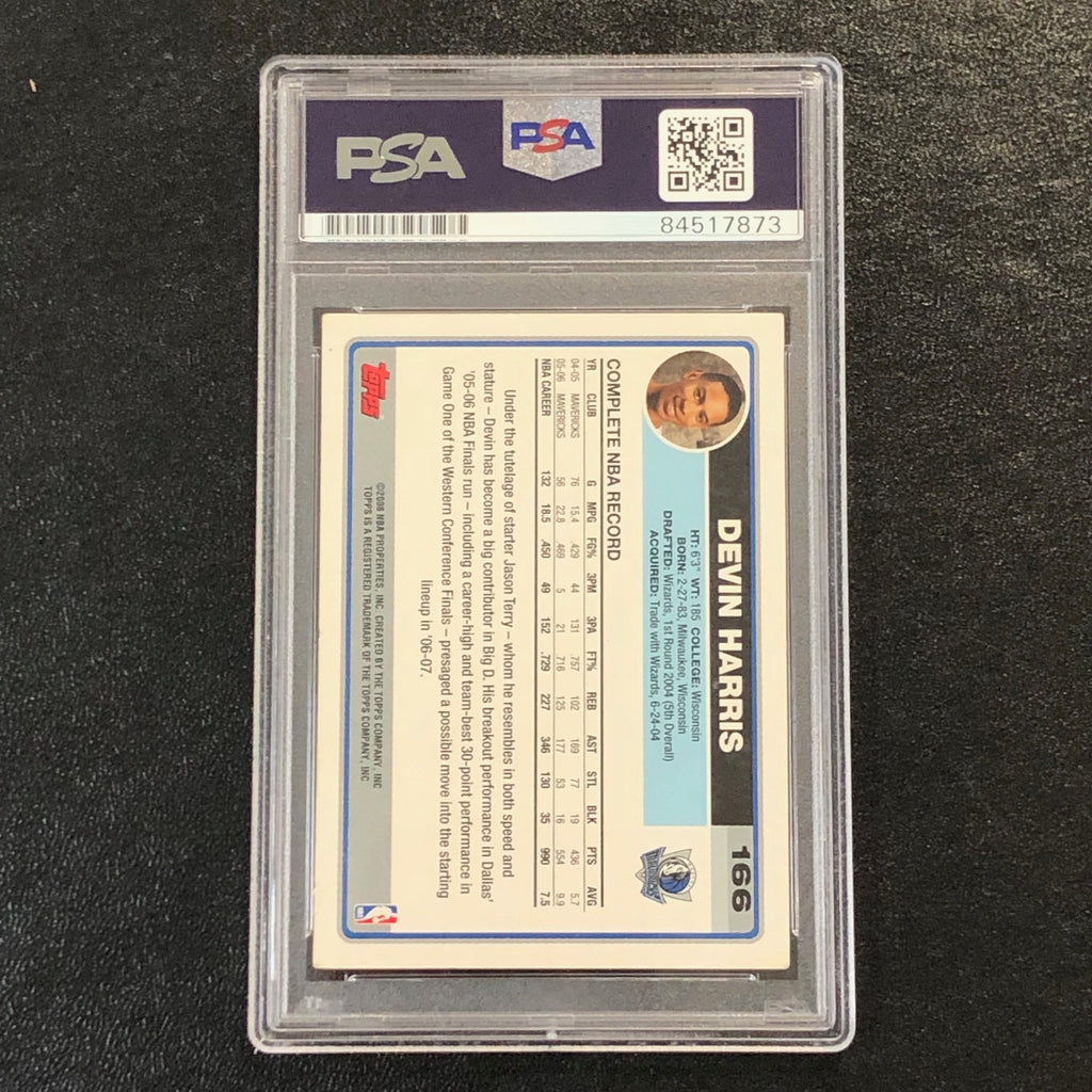 2006-07 Topps #166 Devin Harris Signed Card AUTO 10 PSA Slabbed Mavericks