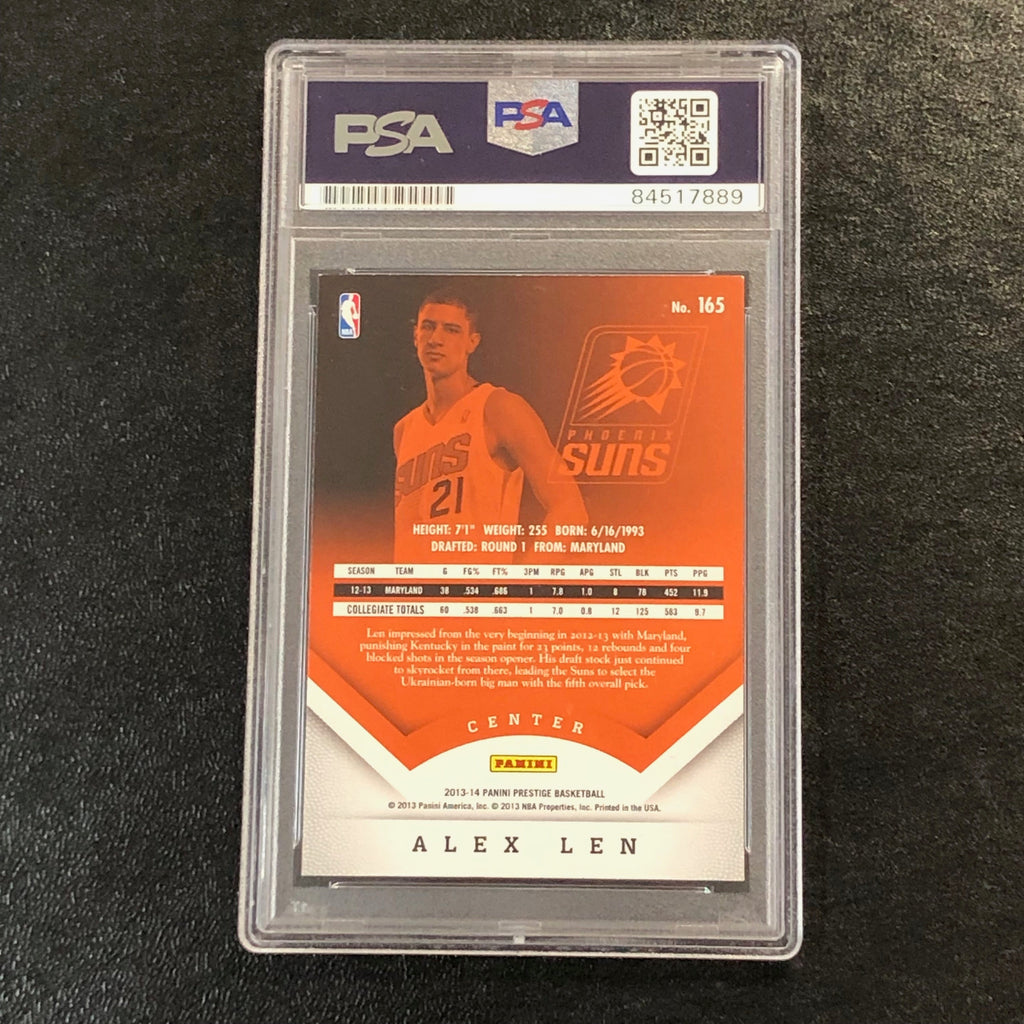 2013-14 Panini Prestige #165 ALEX LEN Signed Card AUTO 10 PSA Slabbed RC Suns