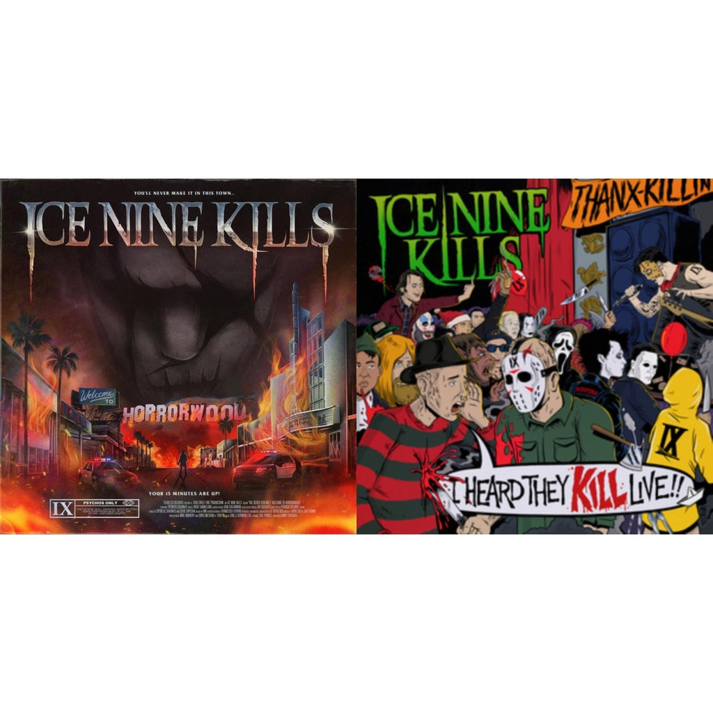 I Heard They Kill Live (2LP/Neon Green Marble Vinyl) & Welcome To Horrorwood: Under Fire (Red/White/Blue Swirl Vinyl/3LP)