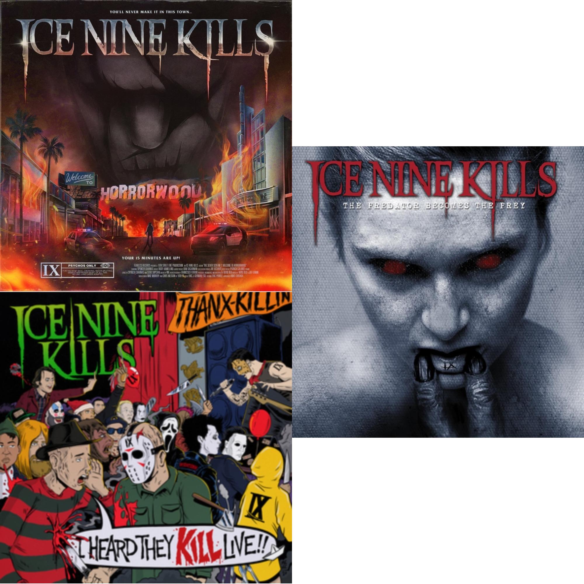 I Heard They Kill Live (2LP/Neon Green Marble Vinyl) & Predator Becomes The Prey (Clear & Smoky White Swirl LP Vinyl) & Welcome To Horrorwood: Under Fire (Red/White/Blue Swirl Vinyl/3LP)