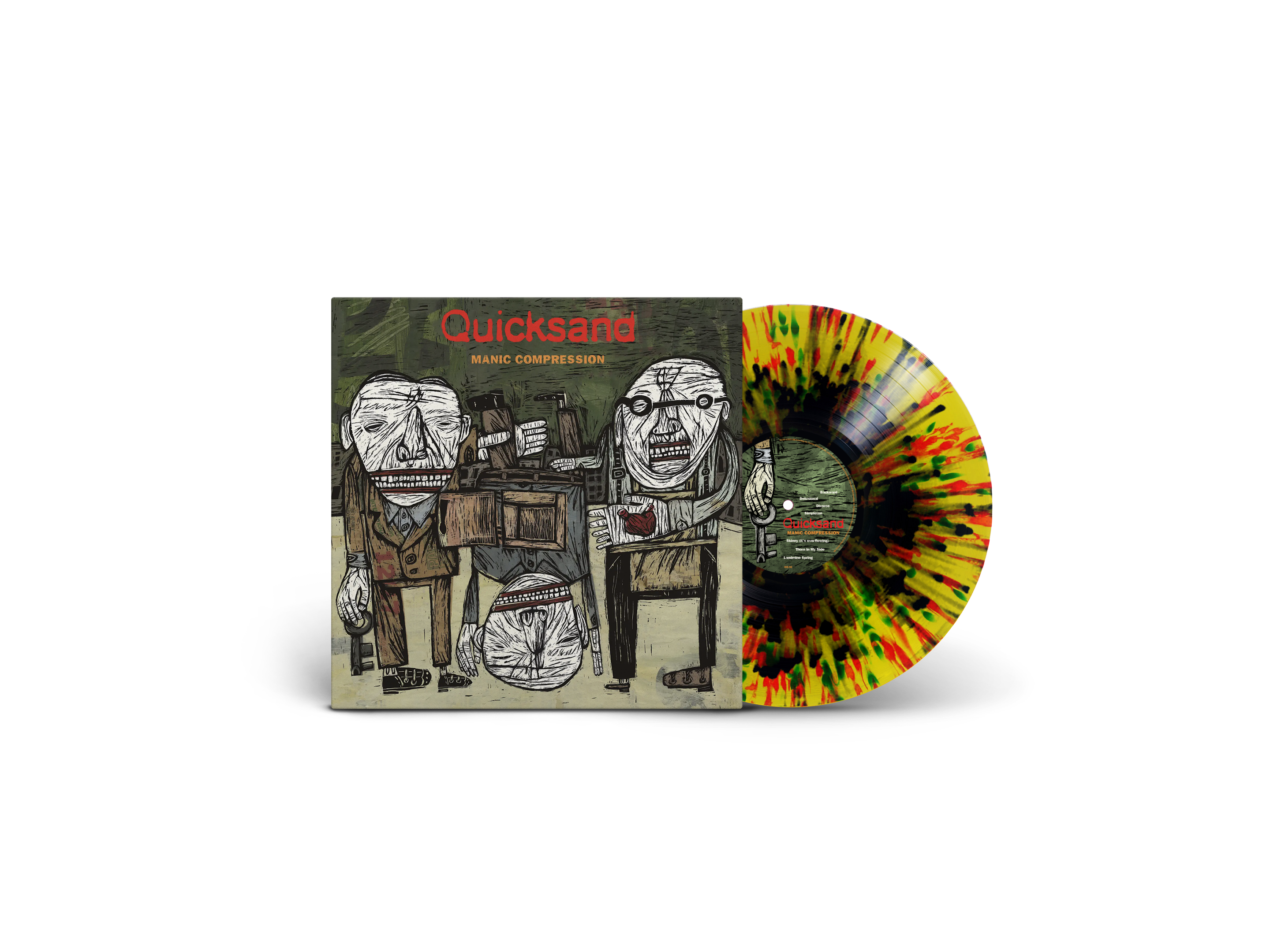 Quicksand - Manic Compression 30th Anniversary LP (Exclusive Limited Edition of 400 - Yellow Landmine Splatter Vinyl) Vinyl Record