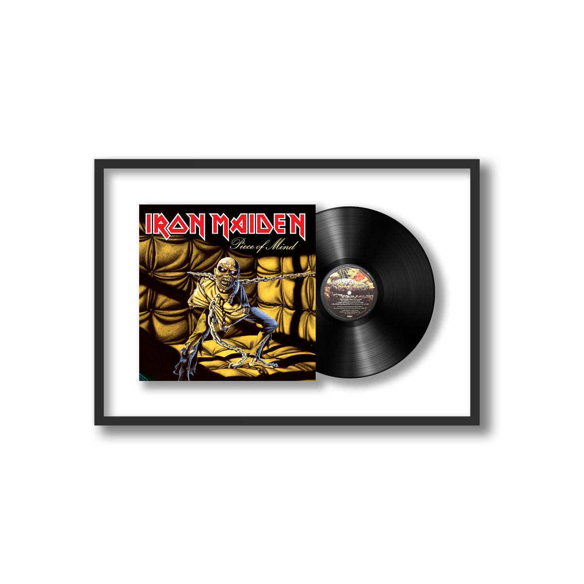 Iron Maiden - Piece of Mind - Framed Vinyl Record