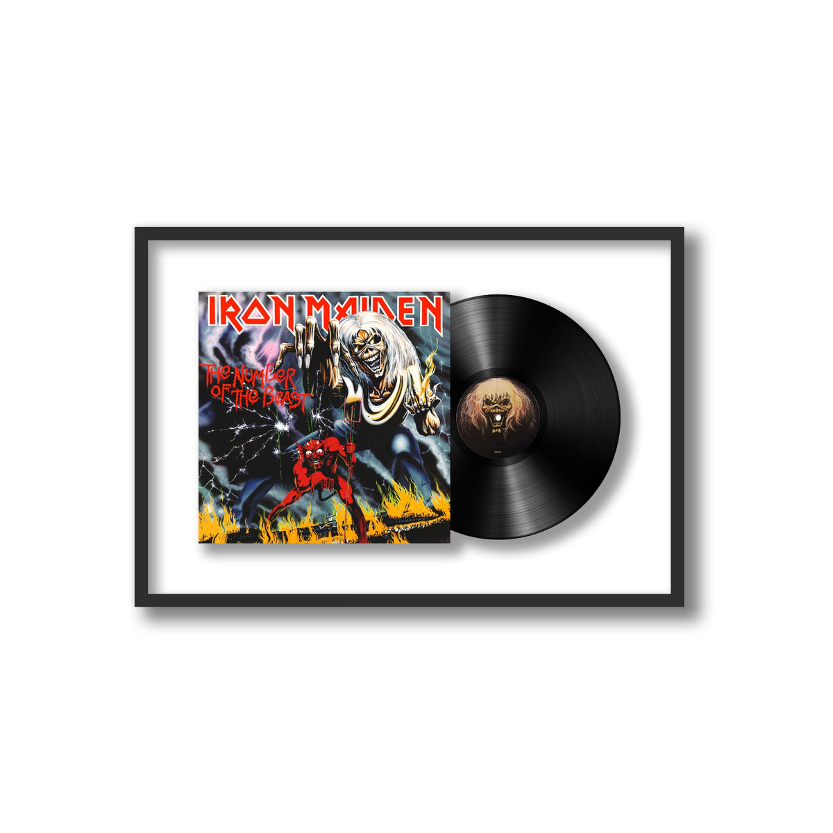Iron Maiden - The Number of the Beast - Framed Vinyl Record