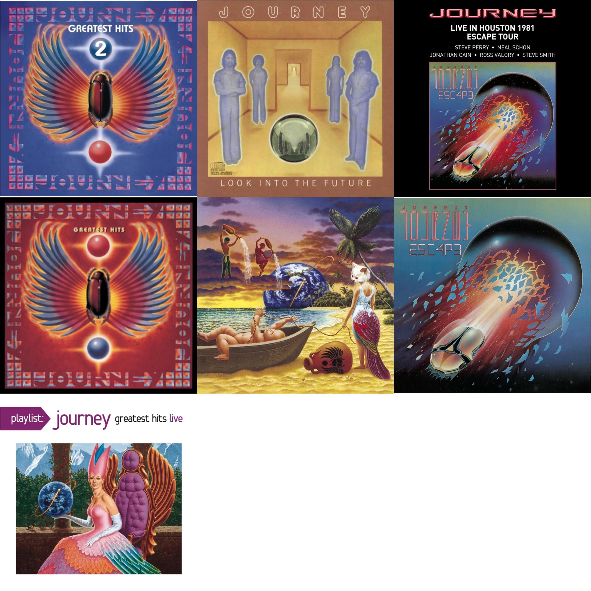 Journey - Journey's Greatest Hits Vol.2 & Look Into The Future & Live In Houston 1981: The Escape Tour & Greatest Hits & Trial By Fire & Escape & Playlist: Journey Greatest Hits Live - CD Bundle