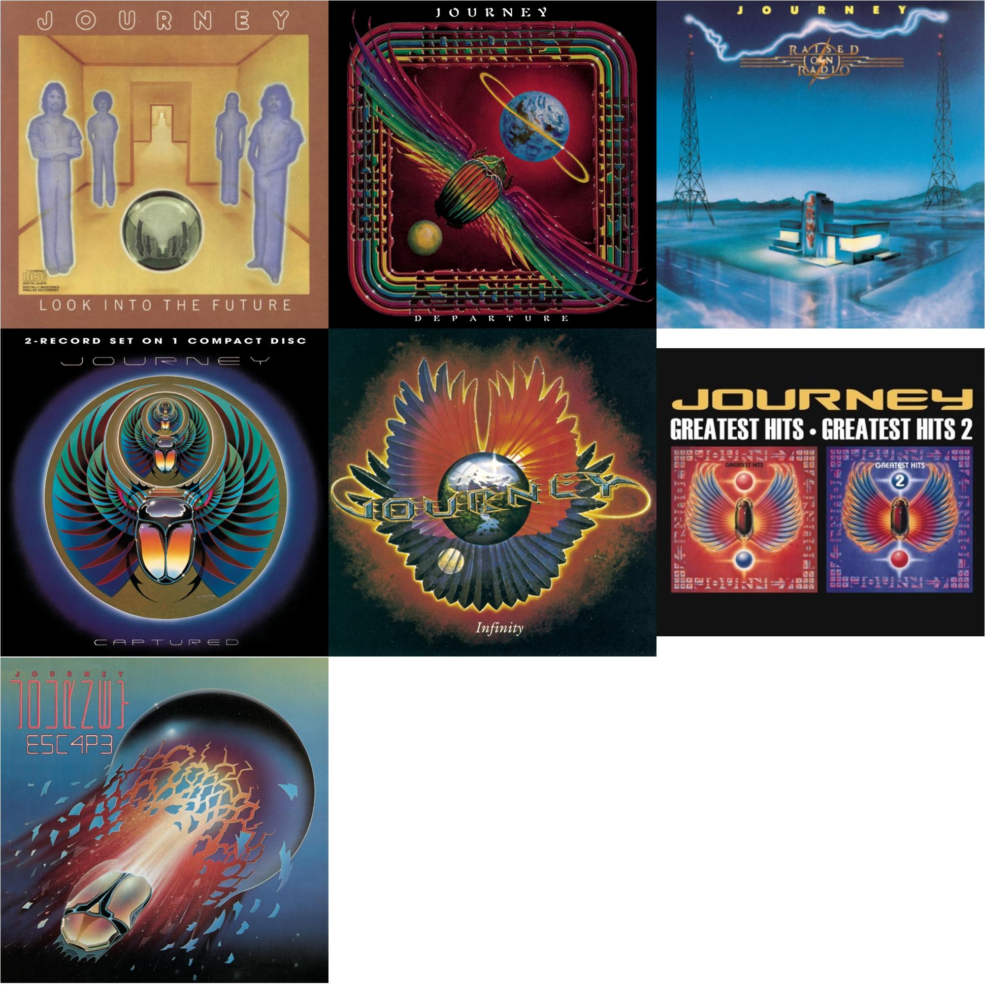 Look Into The Future & Departure & Raised On Radio & Captured & Infinity & Greatest Hits 1 & 2 & Escape