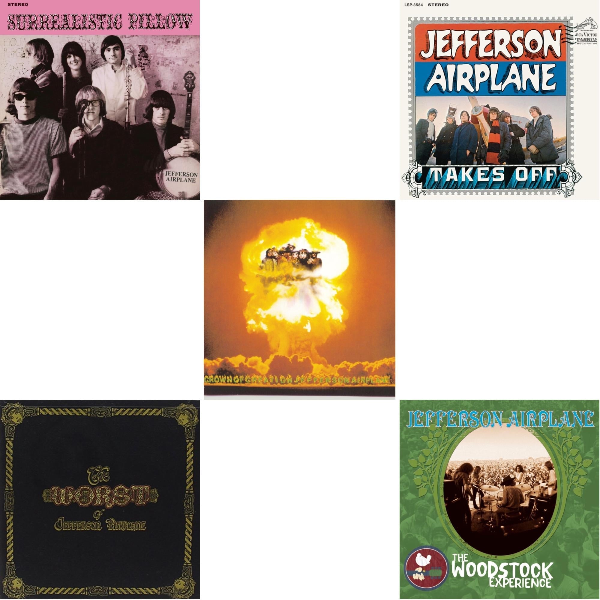 Surrealistic Pillow & Worst Of Jefferson Airplane & Crown Of Creation & Jefferson Airplane Takes Off & Volunteers