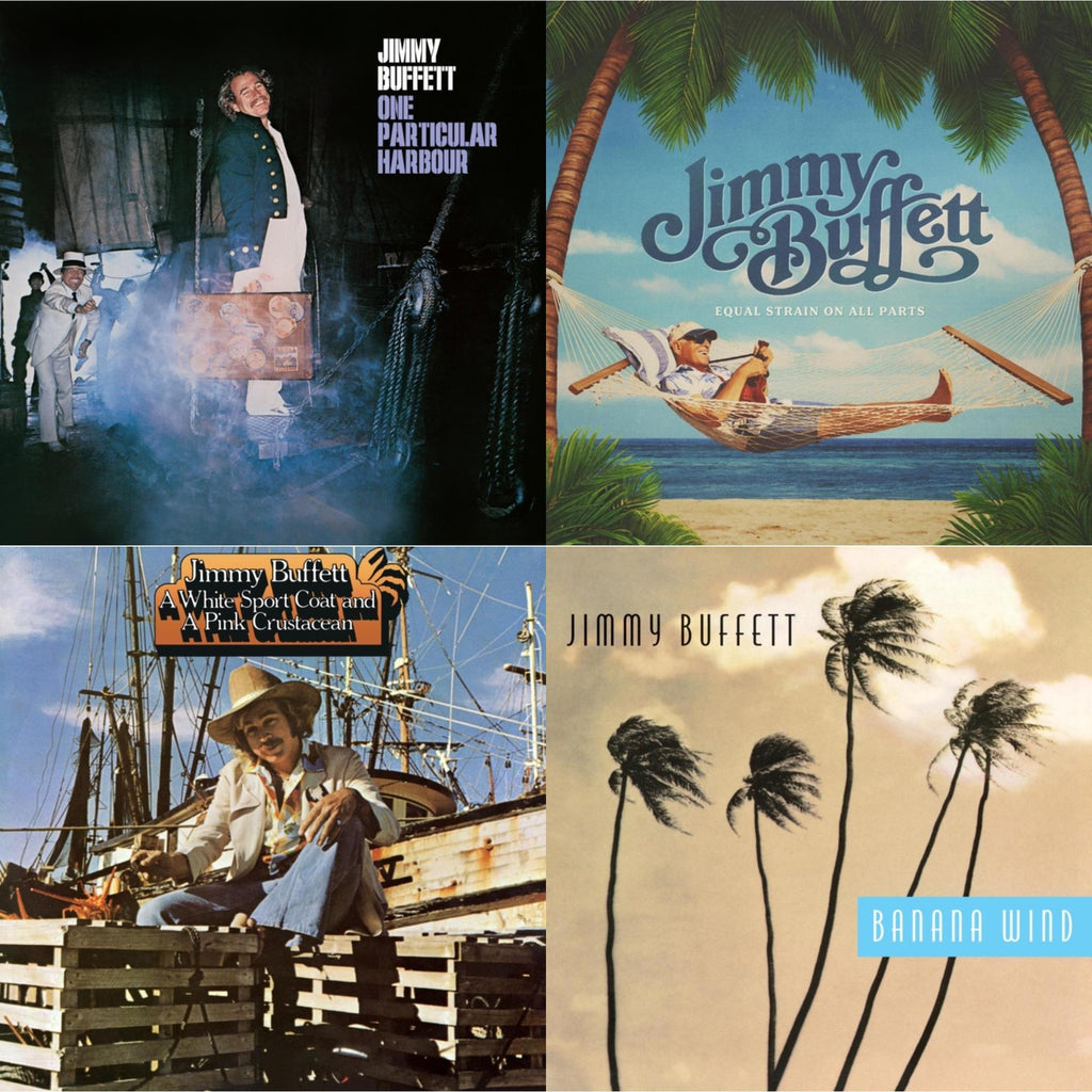Jimmy Buffett - One Particular Harbour & Equal Strain On All Parts (Electric Blue Vinyl/2LP) & White Sport Coat & A Pink Crustacean  & Banana Wind (2LP)