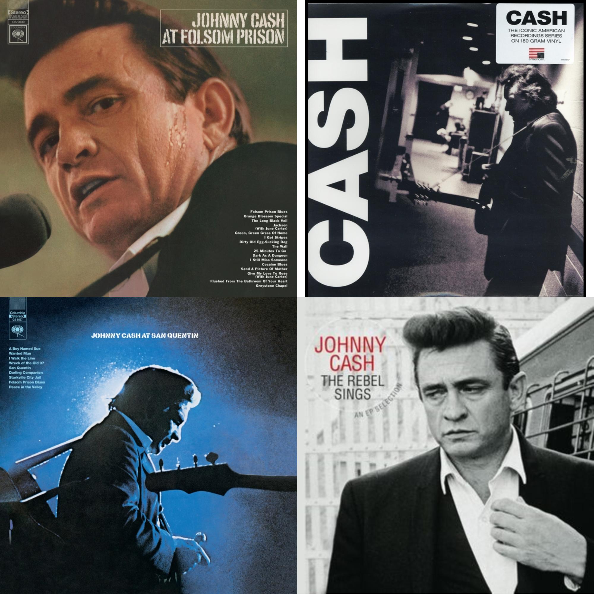 At Folsom Prison & At San Quentin & American Iii: Soitary Man & Rebel Sings (Crystal Clear & Solid Silver LP Vinyl)