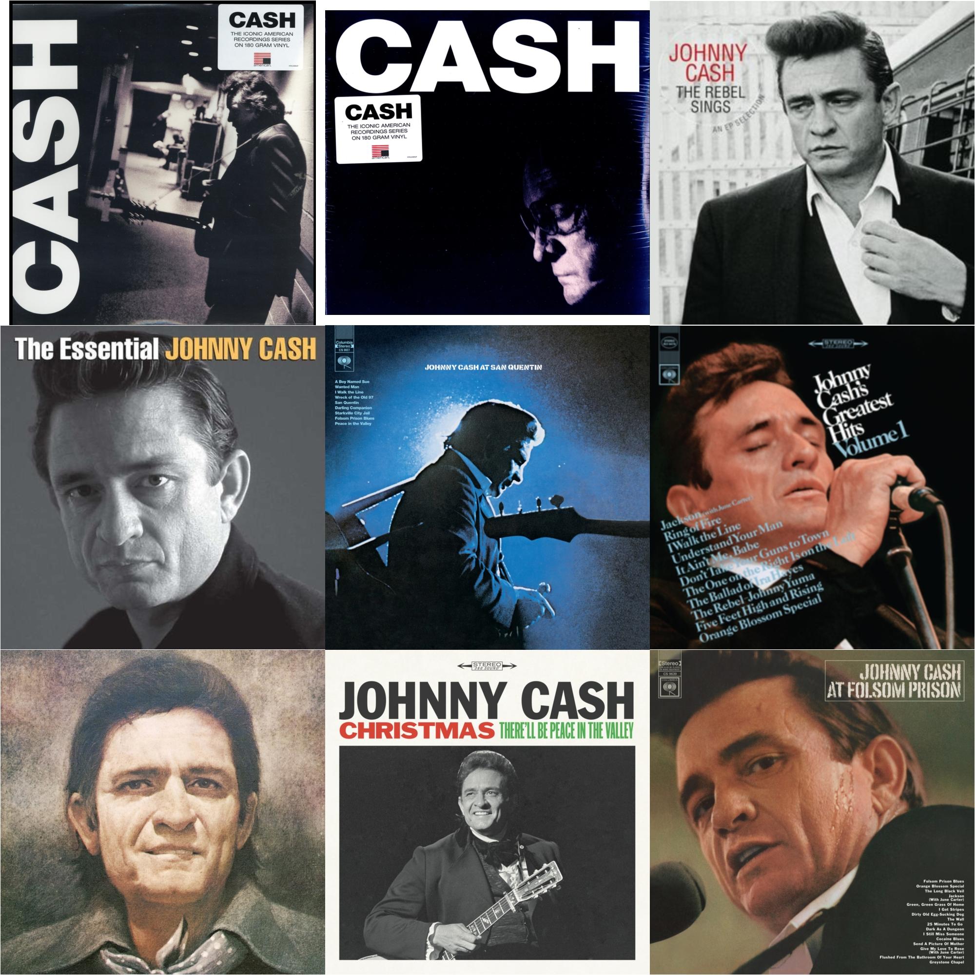 Johnny Cash - At Folsom Prison & At San Quentin & Greatest Hits, Volume 1 & Johnny Cash Collection: His Greatest Hits, Volume 2 & American Iii: Soitary Man & American Iv: The Man Comes Around & Rebel Sings (Crystal Clear & Solid Silver LP Vinyl) &