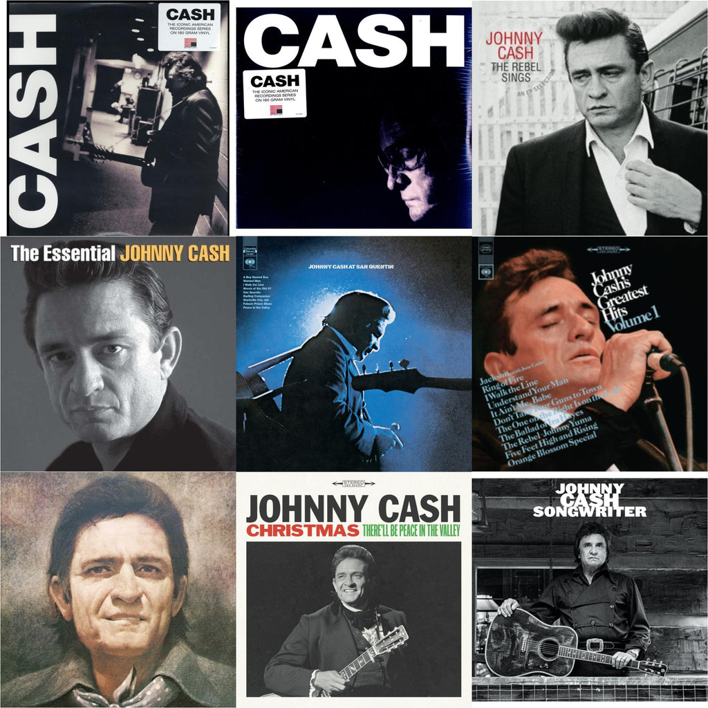 Johnny Cash - At San Quentin & Greatest Hits, Volume 1 & Johnny Cash Collection: His Greatest Hits, Volume 2 & Songwriter & American Iii: Soitary Man & American Iv: The Man Comes Around & Rebel Sings (Crystal Clear & Solid Silver LP Vinyl) &