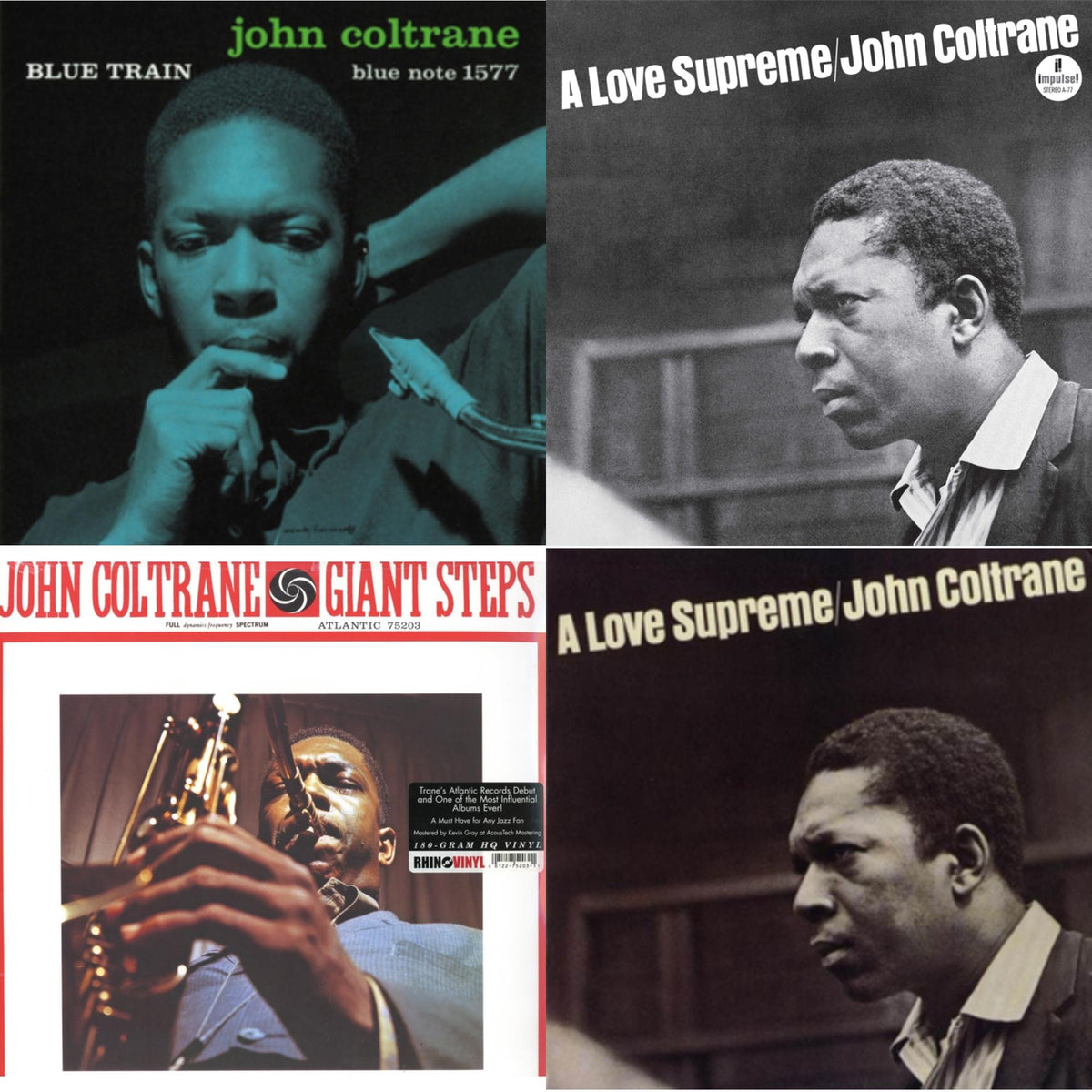 John Coltrane - Blue Train & Love Supreme (Black Swirls LP Vinyl) & Giant Steps & Love Supreme