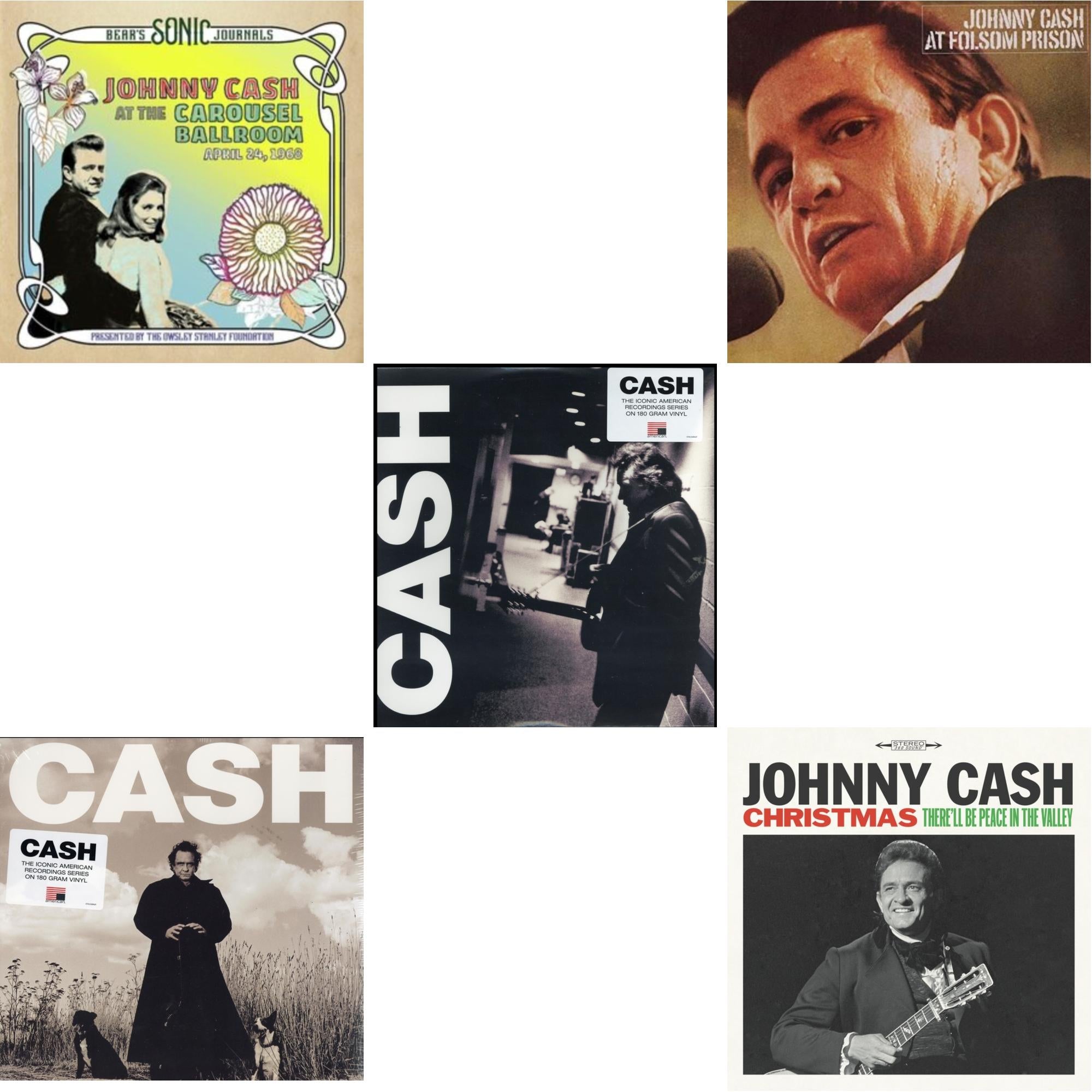 Bear's Sonic Journals: Johnny Cash, At The Carousel Ballroom, April 24, 1968 (2LP) & American Recordings & American Iii: Soitary Man & At Folsom Prison & Christmas: There'll Be Peace In The Valley