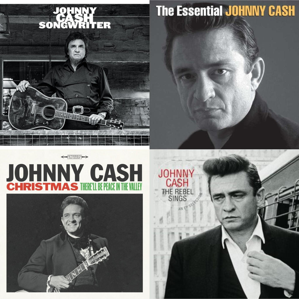 Songwriter & Rebel Sings (Crystal Clear & Solid Silver LP Vinyl) & Essential Johnny Cash & Christmas: There'll Be Peace In The Valley