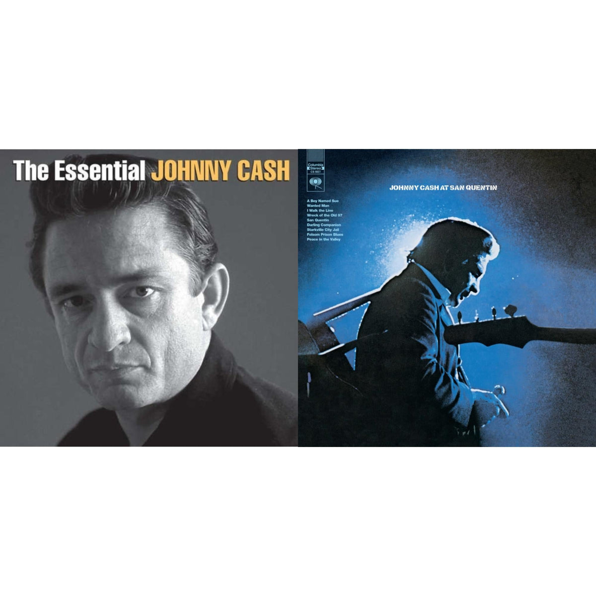 Johnny Cash - At San Quentin & Essential Johnny Cash - LP Vinyl Bundle