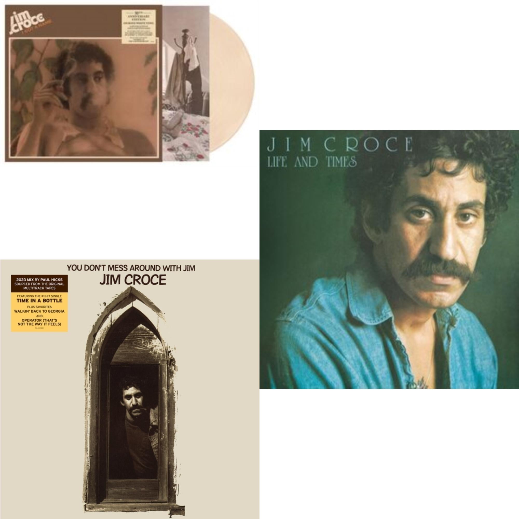 Jim Croce - I Got A Name (50Th Anniversary) & You Don't Mess Around With Jim (2023 Remix) & Life & Times - LP Vinyl Bundle