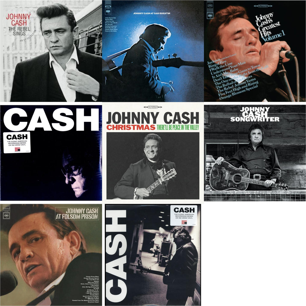 At Folsom Prison & At San Quentin & Greatest Hits, Volume 1 & Songwriter & American Iii: Soitary Man & American Iv: The Man Comes Around & Rebel Sings (Crystal Clear & Solid Silver LP Vinyl) & Christmas: There'll Be Peace In The Valley