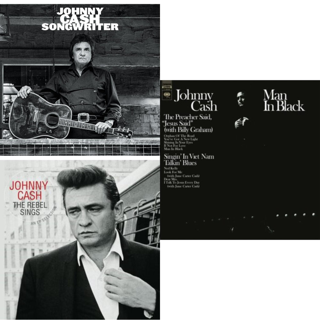 Songwriter & Rebel Sings (Crystal Clear & Solid Silver LP Vinyl) & Man In Black (White LP Vinyl)