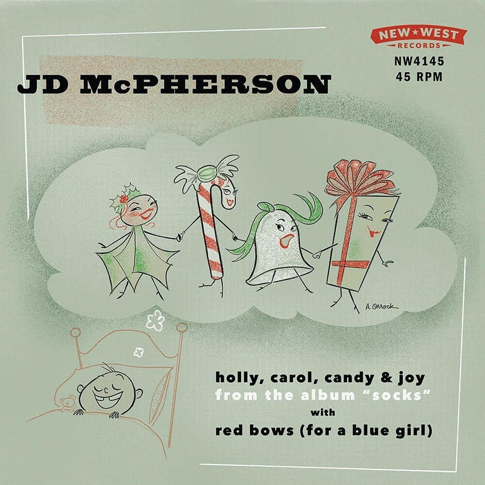 JD McPherson – "Red Bows For A Blue Girl" / "Holly, Carol, Candy and Joy" (LP Vinyl) Vinyl Record