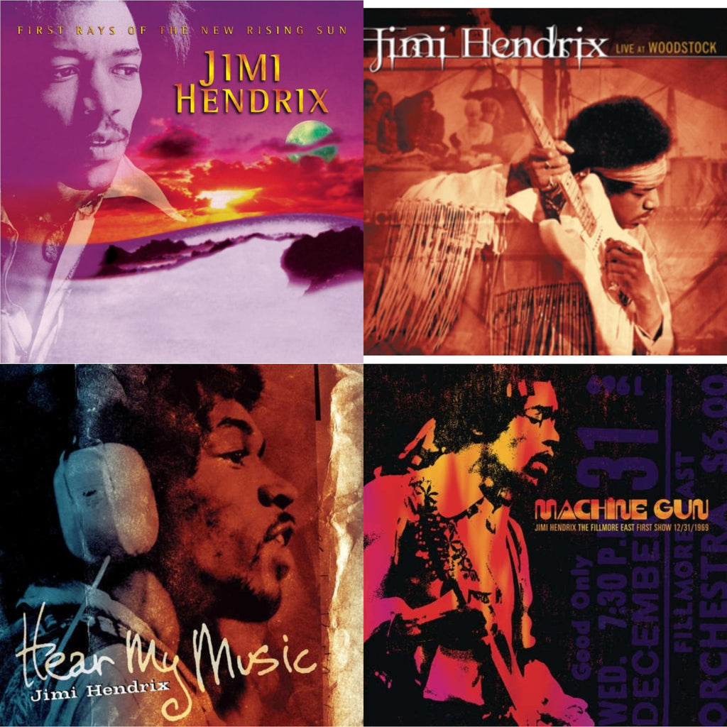 First Rays Of The New Rising Sun (2LP/150G) & Live At Woodstock & Hear My Music (2LP/Gatefold) (180G) & Machine Gun Jimi Hendrix The Fillmore East First Show 12/31/1969 (2LP/180G/Gatefold)