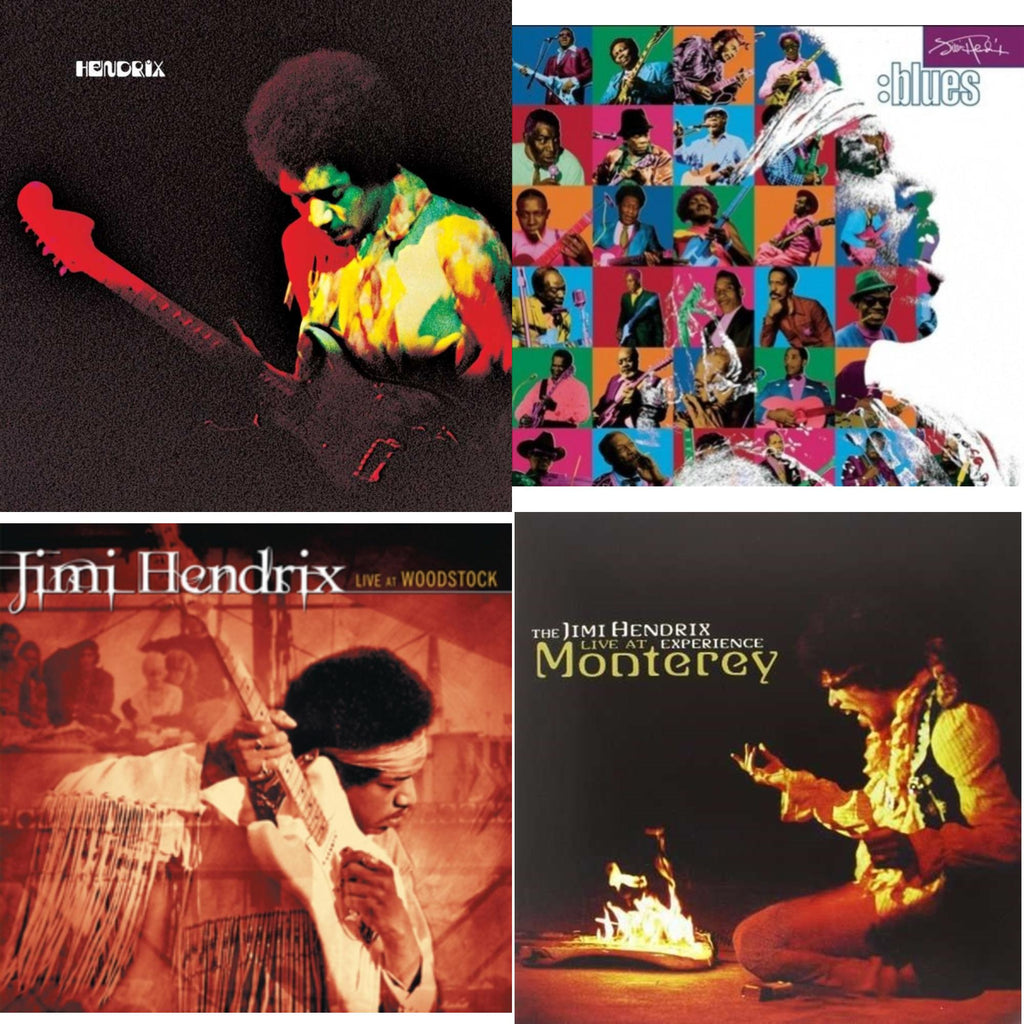 Band Of Gypsys (180G/50Th Anniversary/Booklet/Images/Essay By John Mcdermott/Poster) & Blues (2LP/180G/Gatefold) & Live At Woodstock & Live At Monterey (180G)