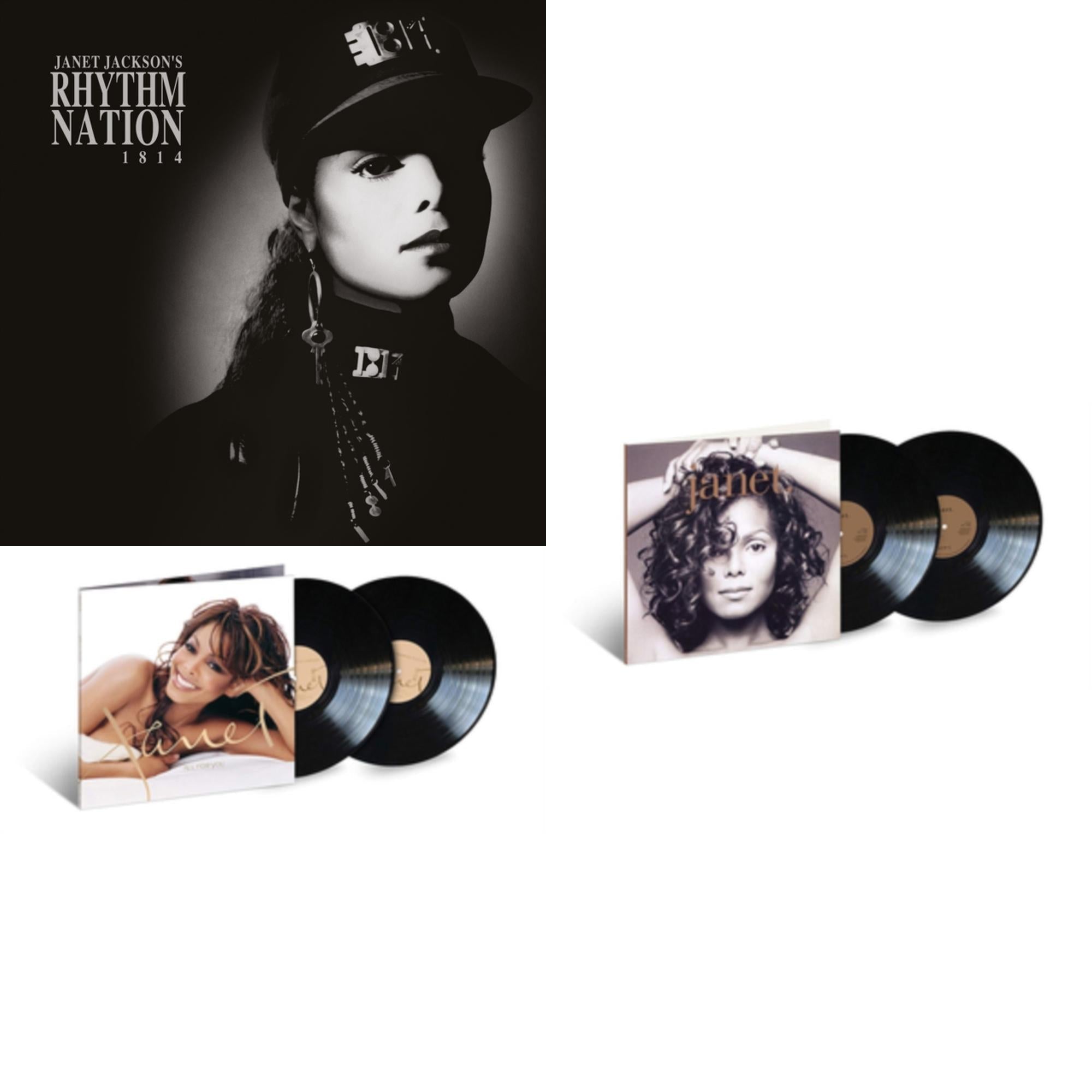 Janet Jackson's Rhythm Nation 1814 (2 LP) & All For You (2 LP) & Janet. (2 LP)