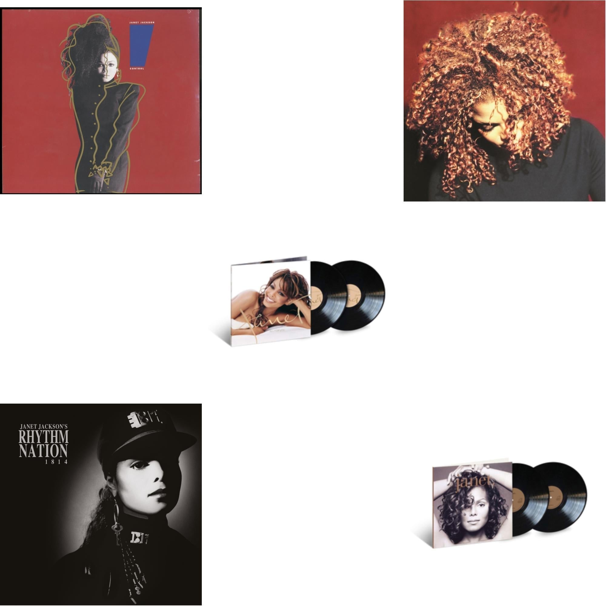Control & Janet Jackson's Rhythm Nation 1814 (2 LP) & All For You (2 LP) & Velvet Rope (2LP) & Janet. (2 LP)